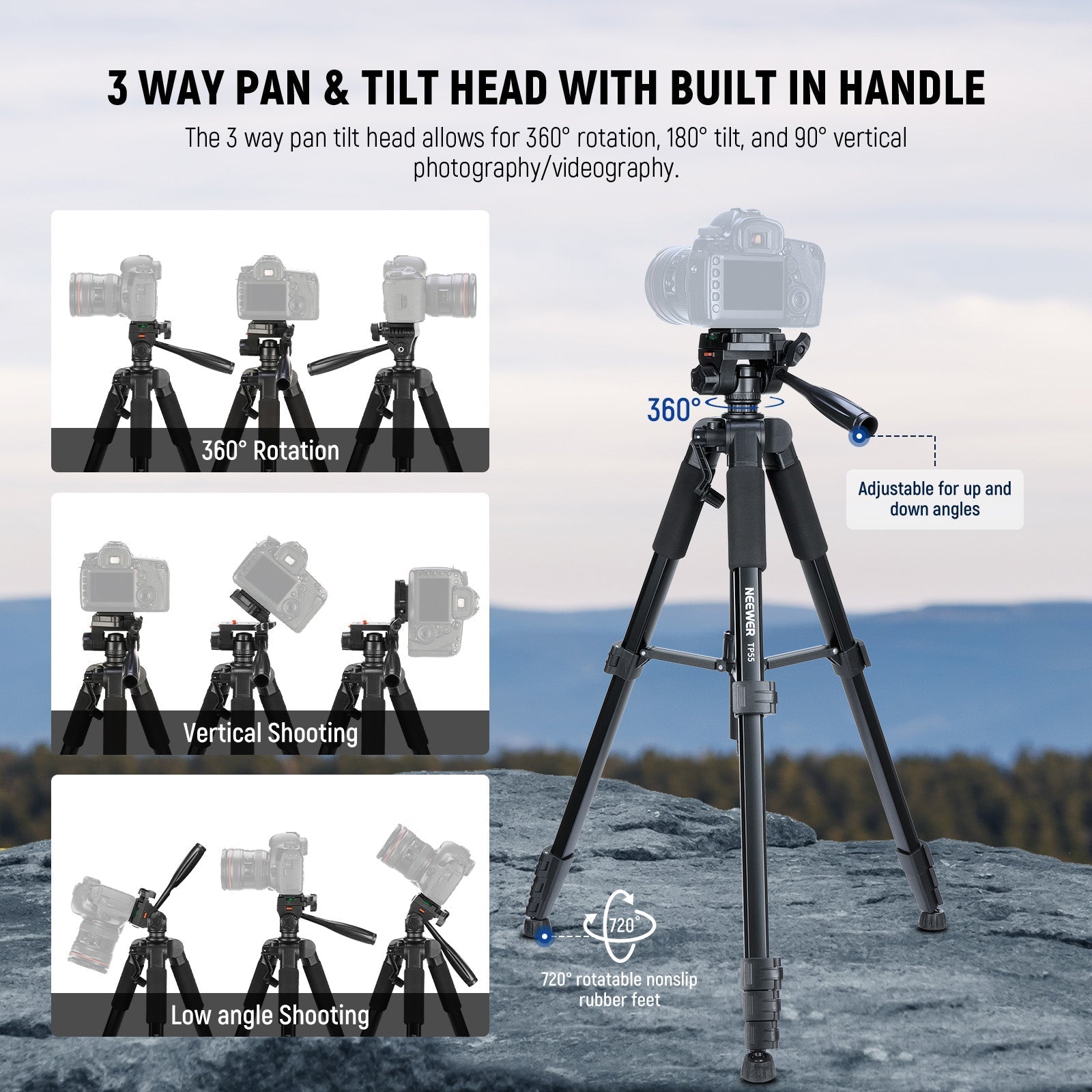 NEEWER BASICS TP55 71" Camera Tripod