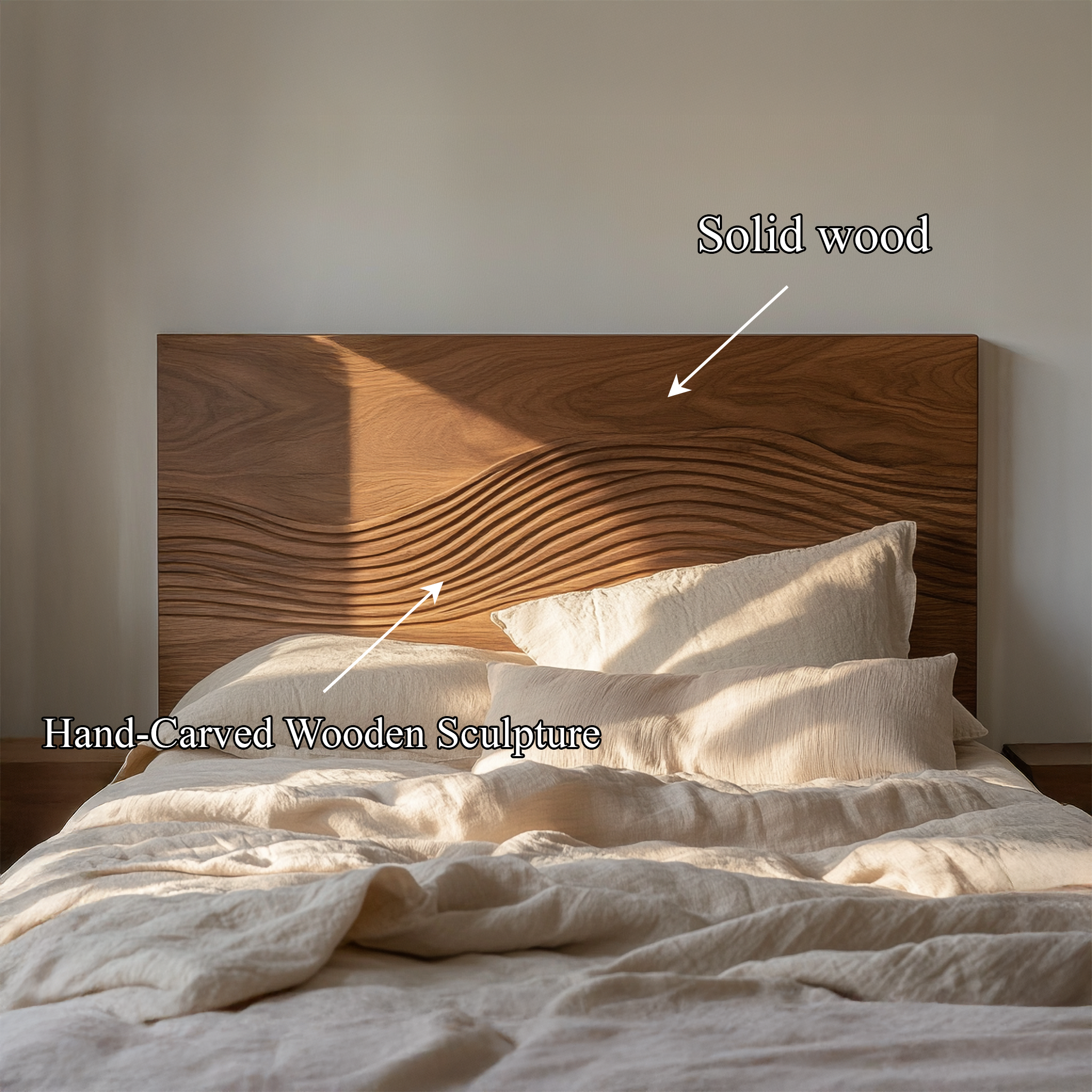 Rustic Sculptural Artistic Headboard For Bedroom Or Personal Space