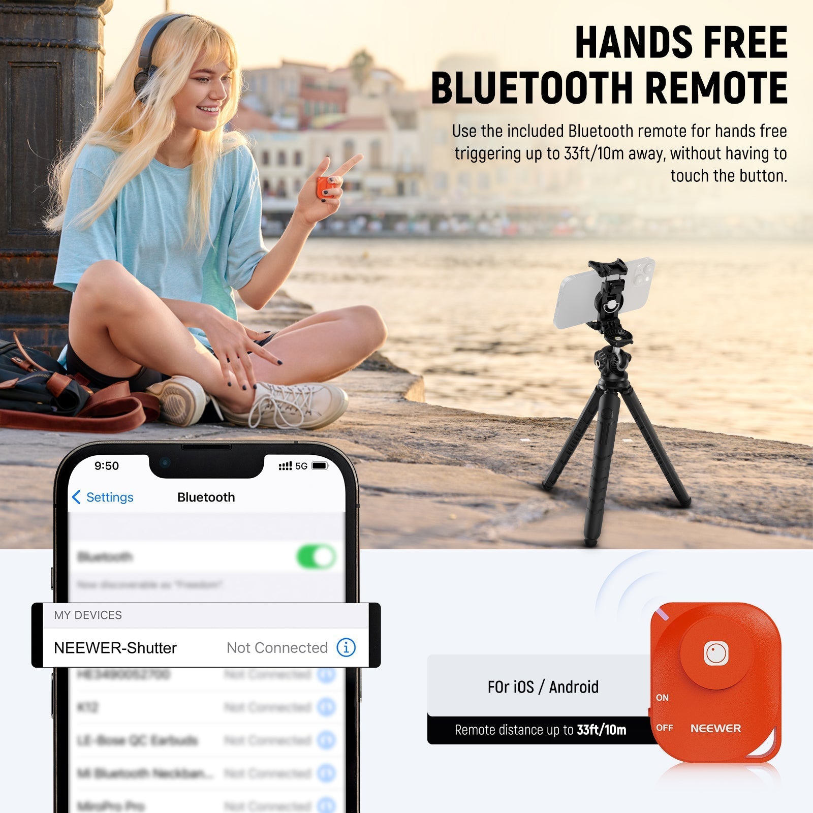 NEEWER TP35 Flexible Mini Tripod with Remote
