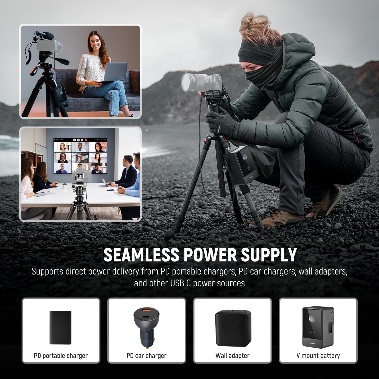 NEEWER TC-FZ100 USB C to NP-FZ100 Dummy Battery 8.2V Output for Portable Charger