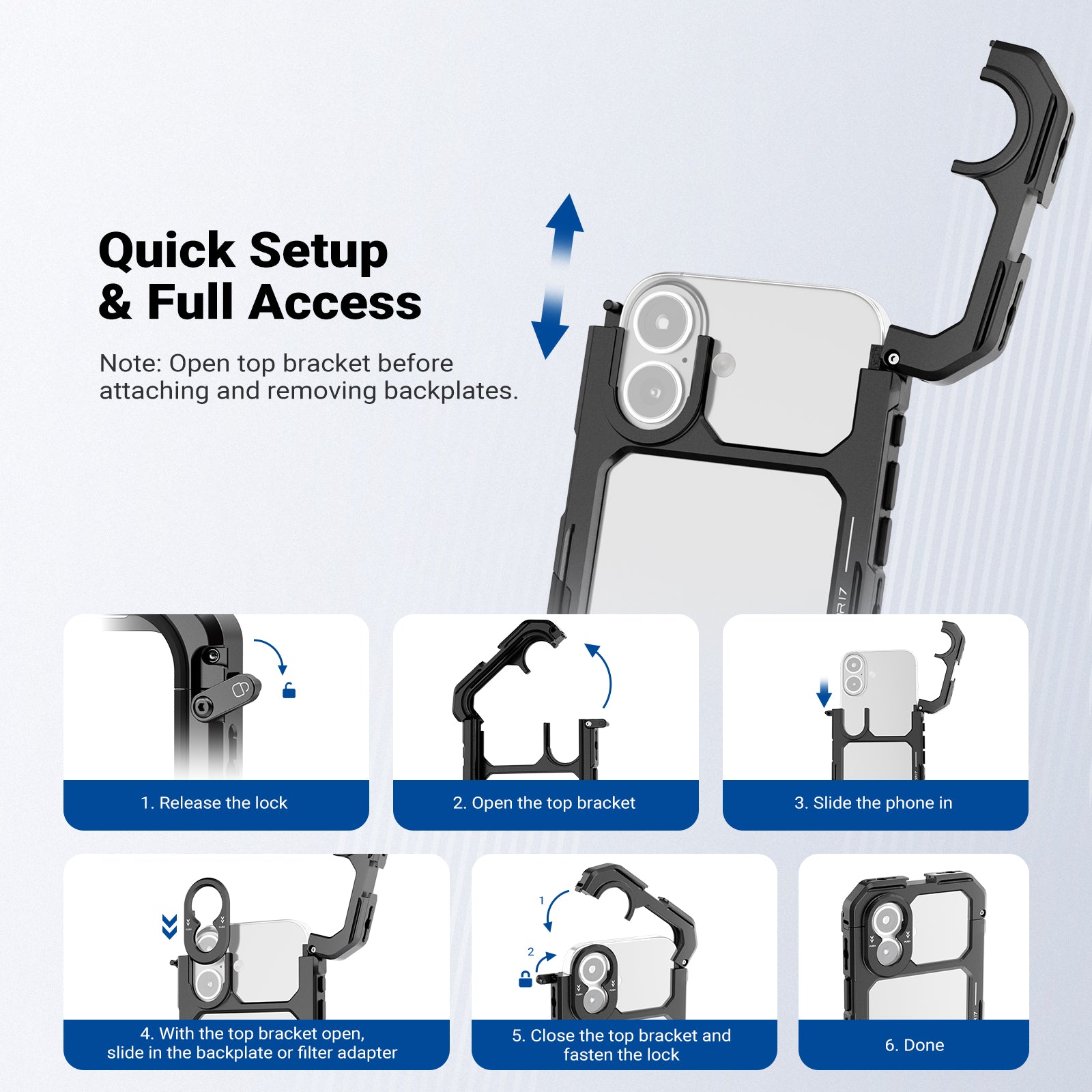 NEEWER PA158 Phone Cage Compatible with iPhone 17 Only