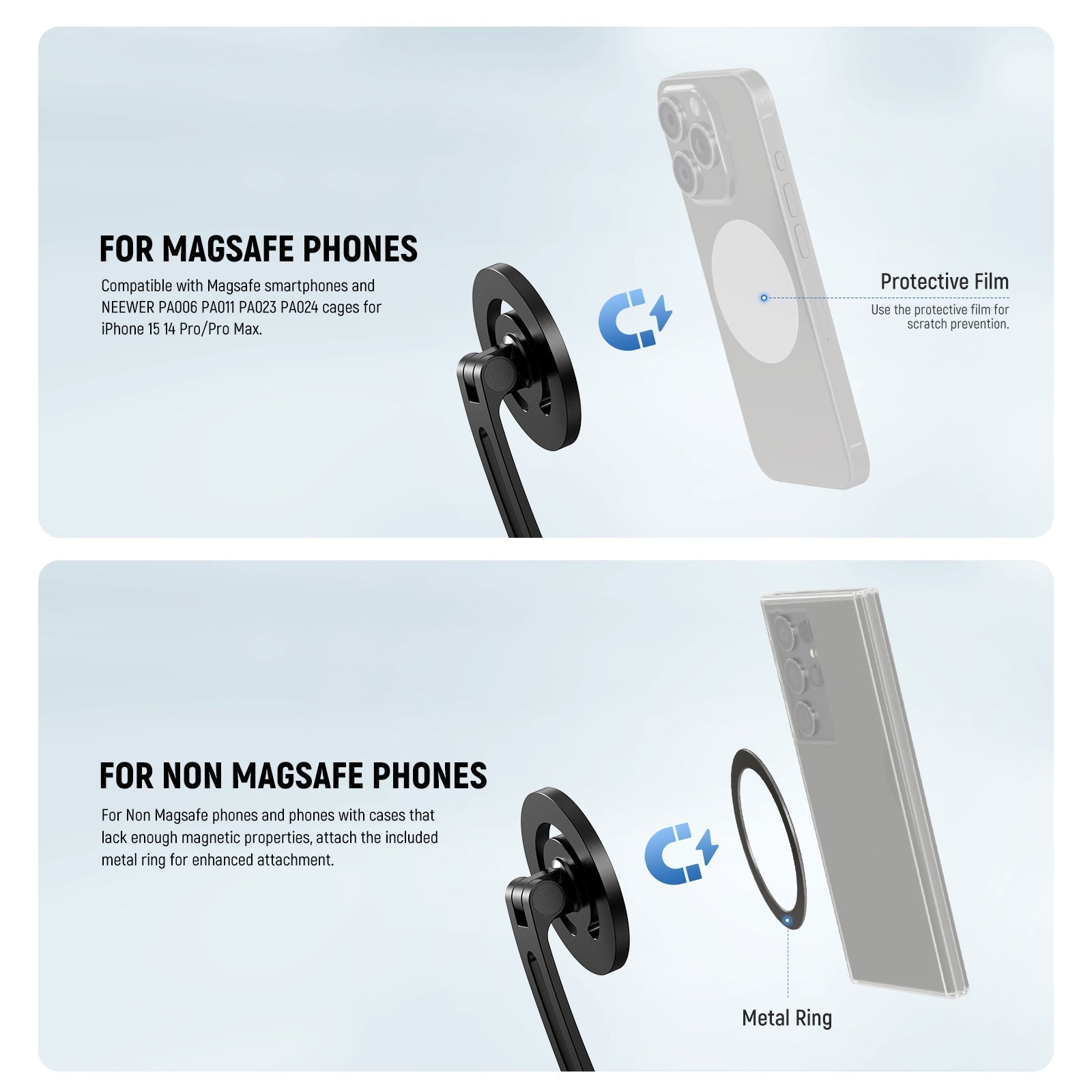 NEEWER GP26 Magnetic Neck Holder for Action Camera Phone