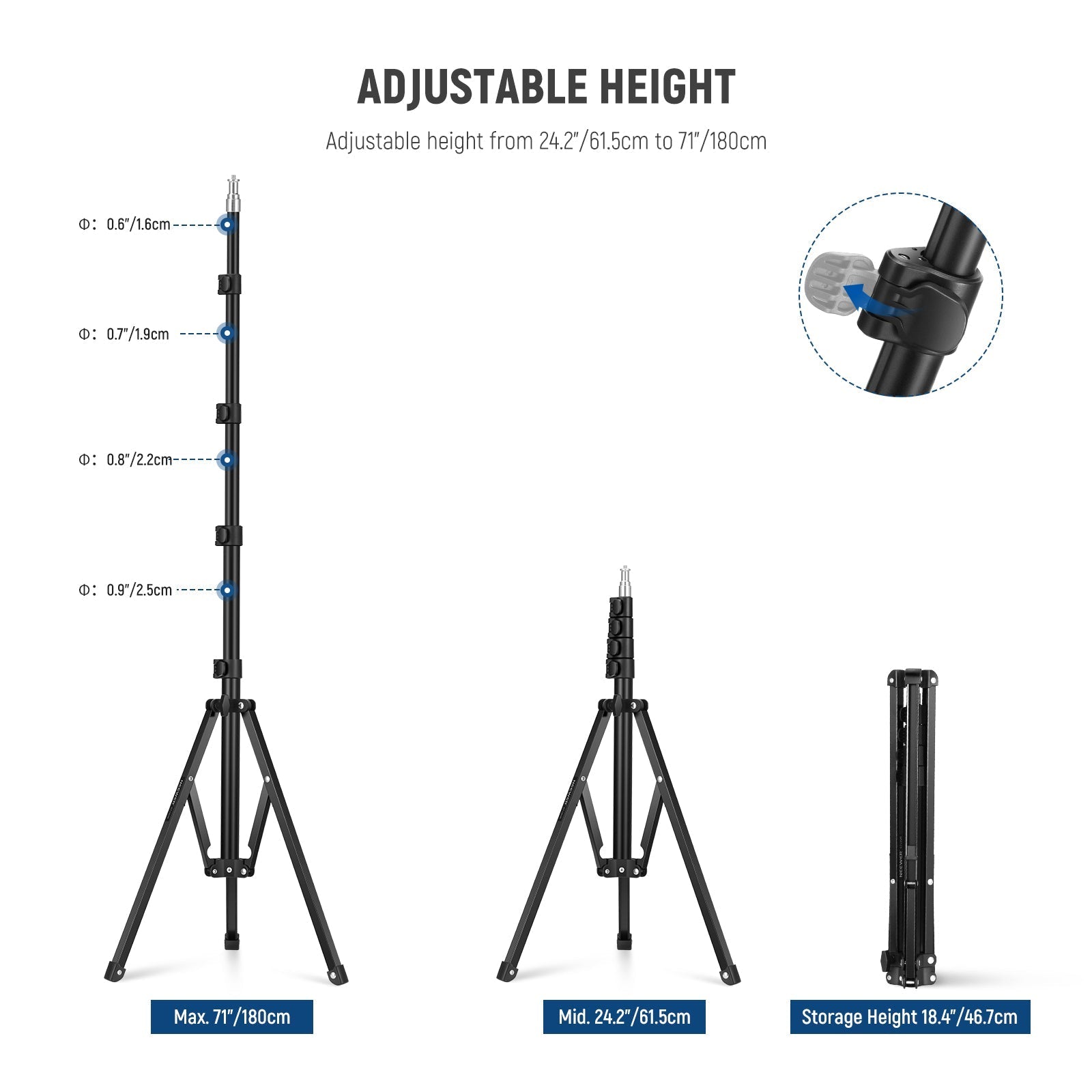 NEEWER ST180R 180cm Portable Light Stand