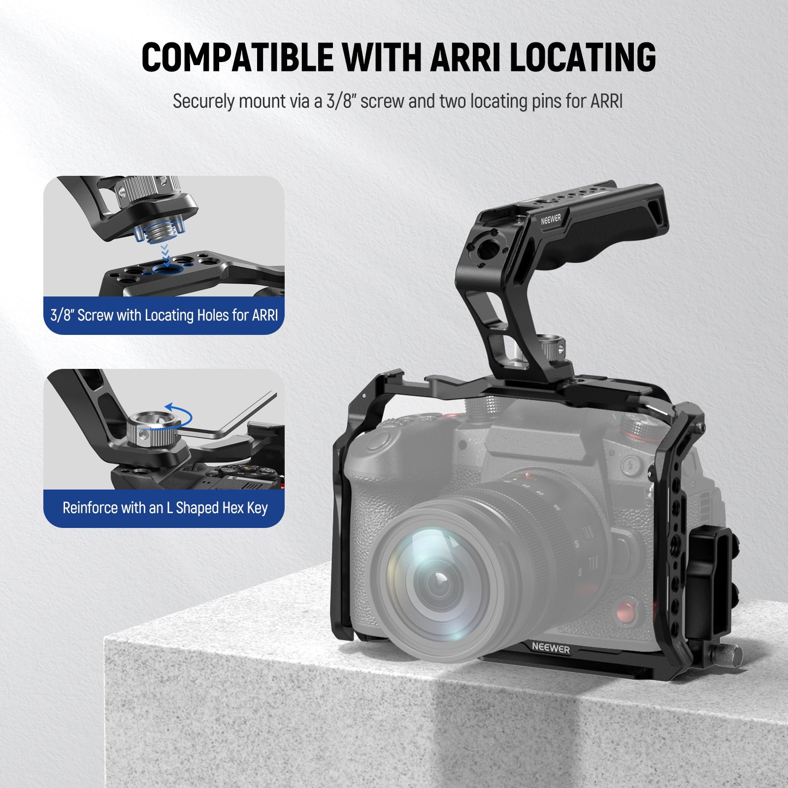 NEEWER CA007 Top Handle + MA006 Monitor Mount Set