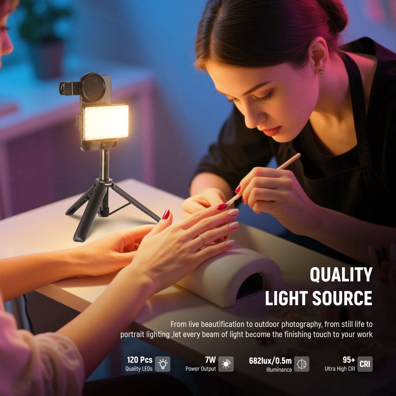 NEEWER BASICS BL120B Clip On LED Selfie Phone Light Kit