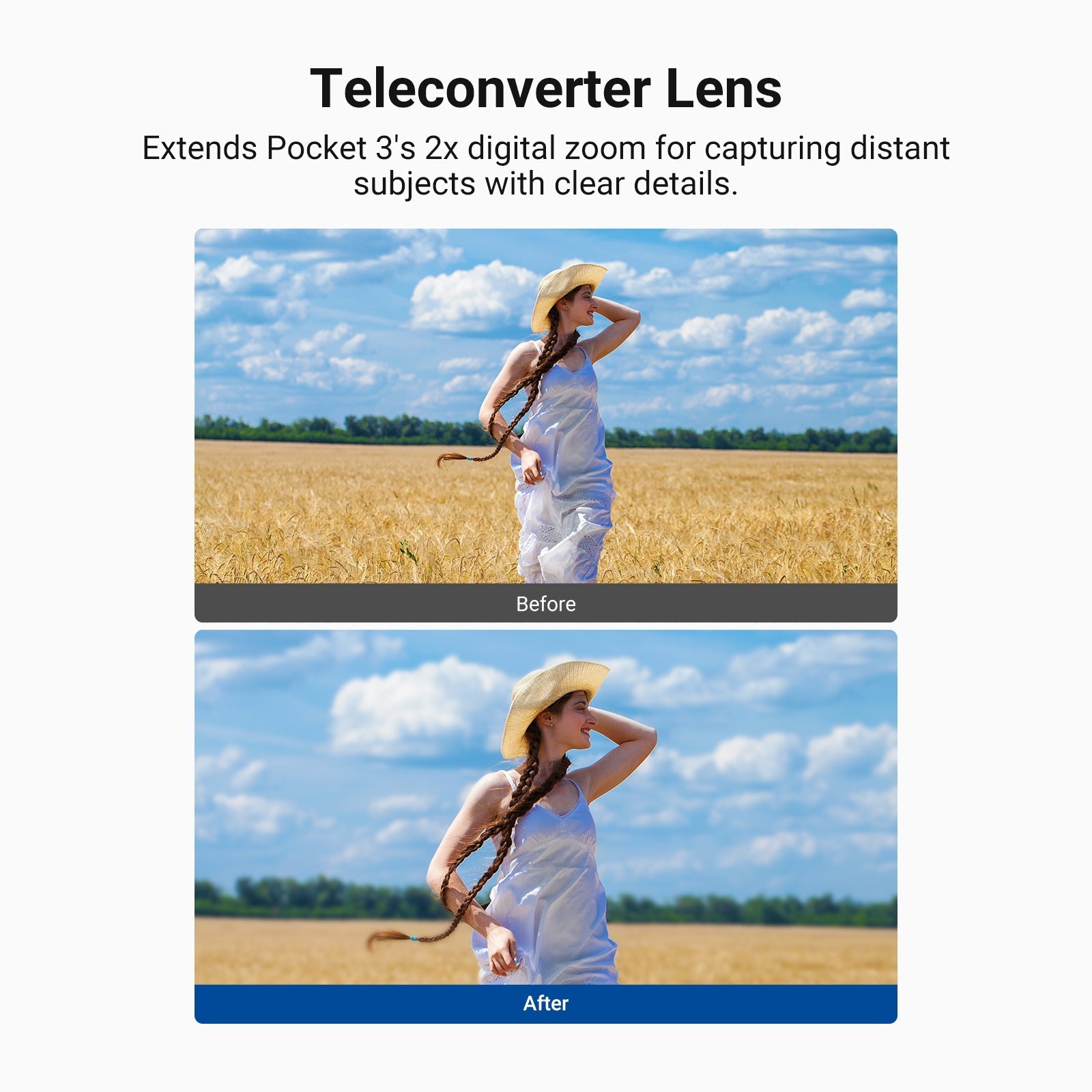 NEEWER LS-84 2X Teleconverter Lens For DJI Osmo Pocket 3 / Pocket 4 & Xtra Muse
