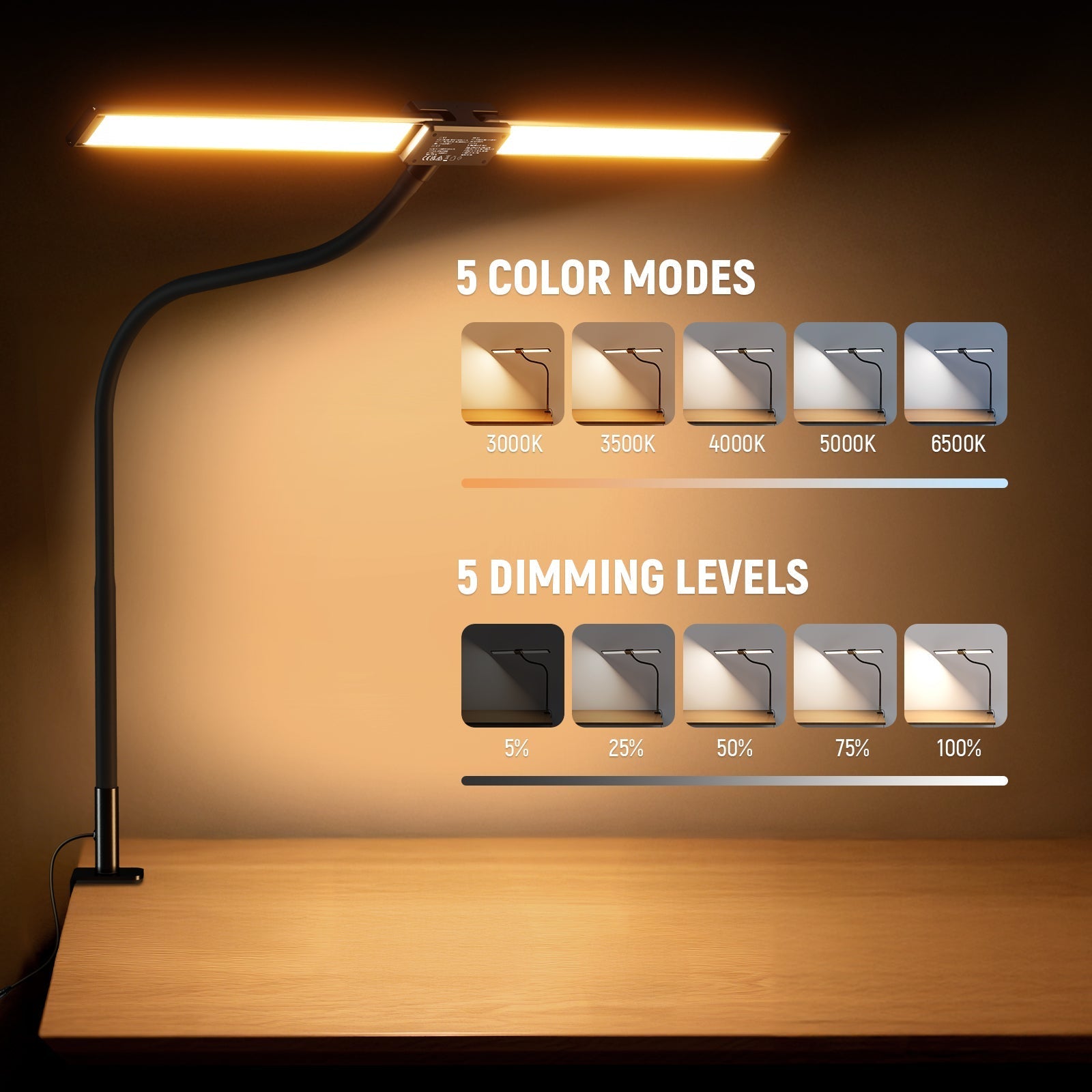 NEEWER ENTRY LEVEL VERSION N21 32" Dual Light Bar Desktop LED Light