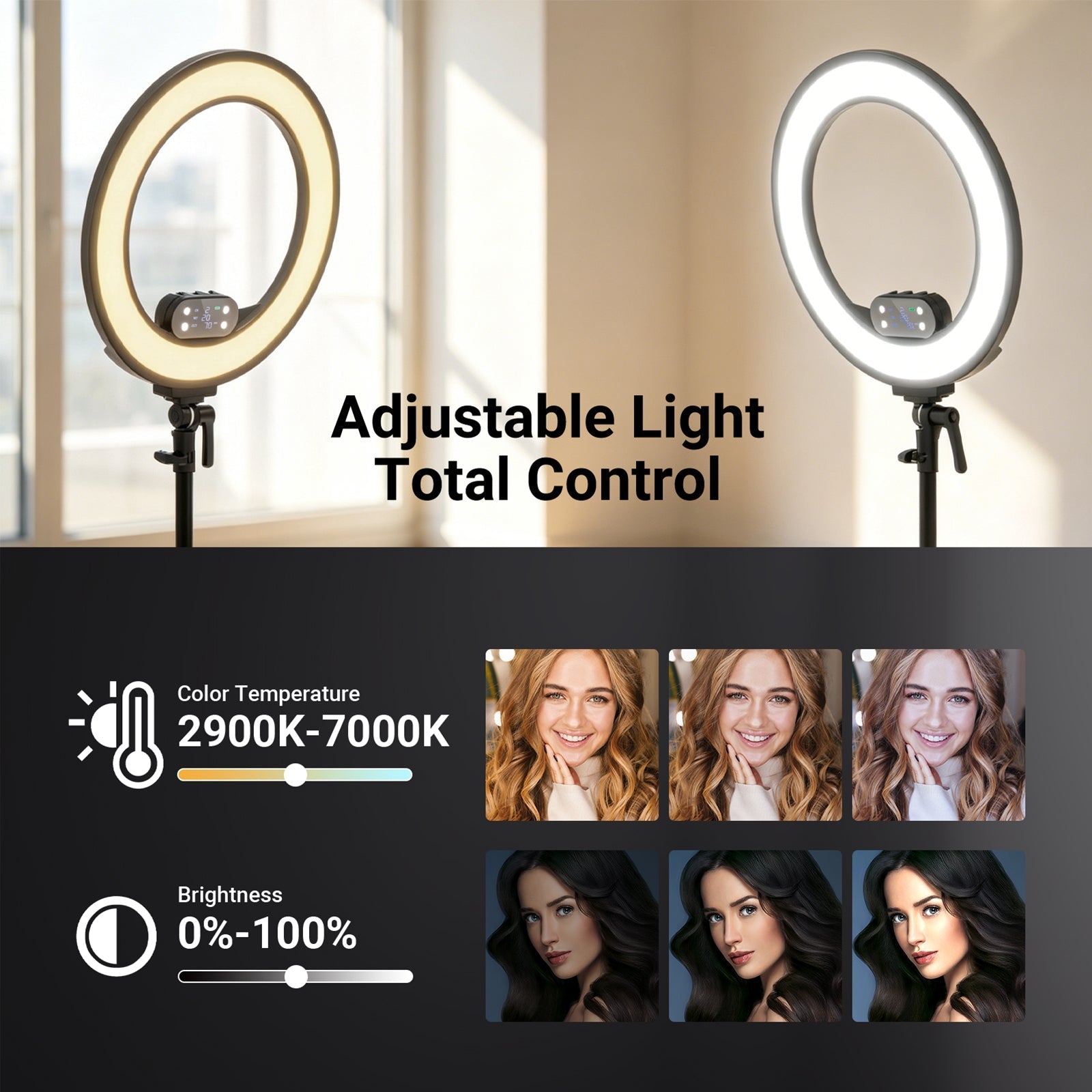 NEEWER RB18B 18" Edge-Lit LED Cordless Ring Light