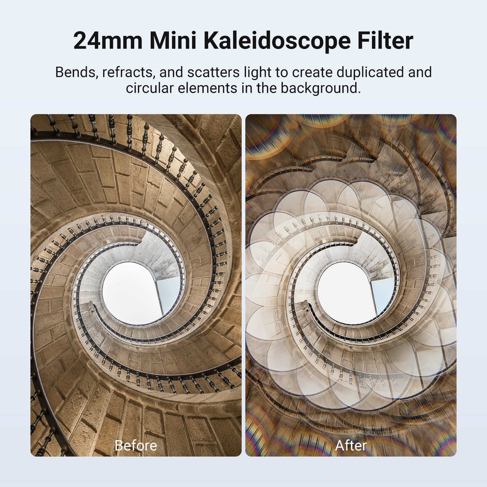 NEEWER FL-102 24mm Kaleidoscope Filter with Phone Clip