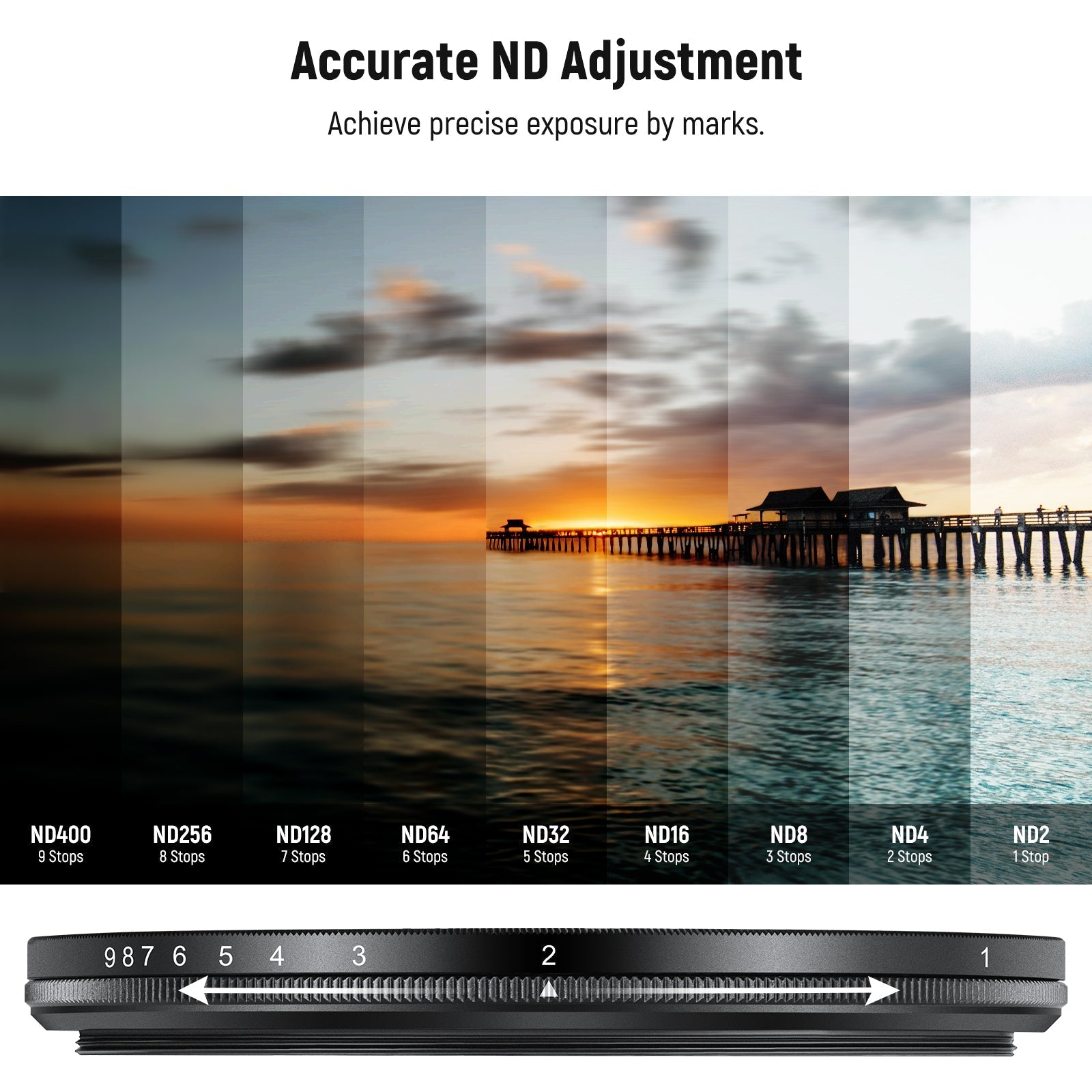 NEEWER Variable ND2-400 Filter (1-9 Stops)