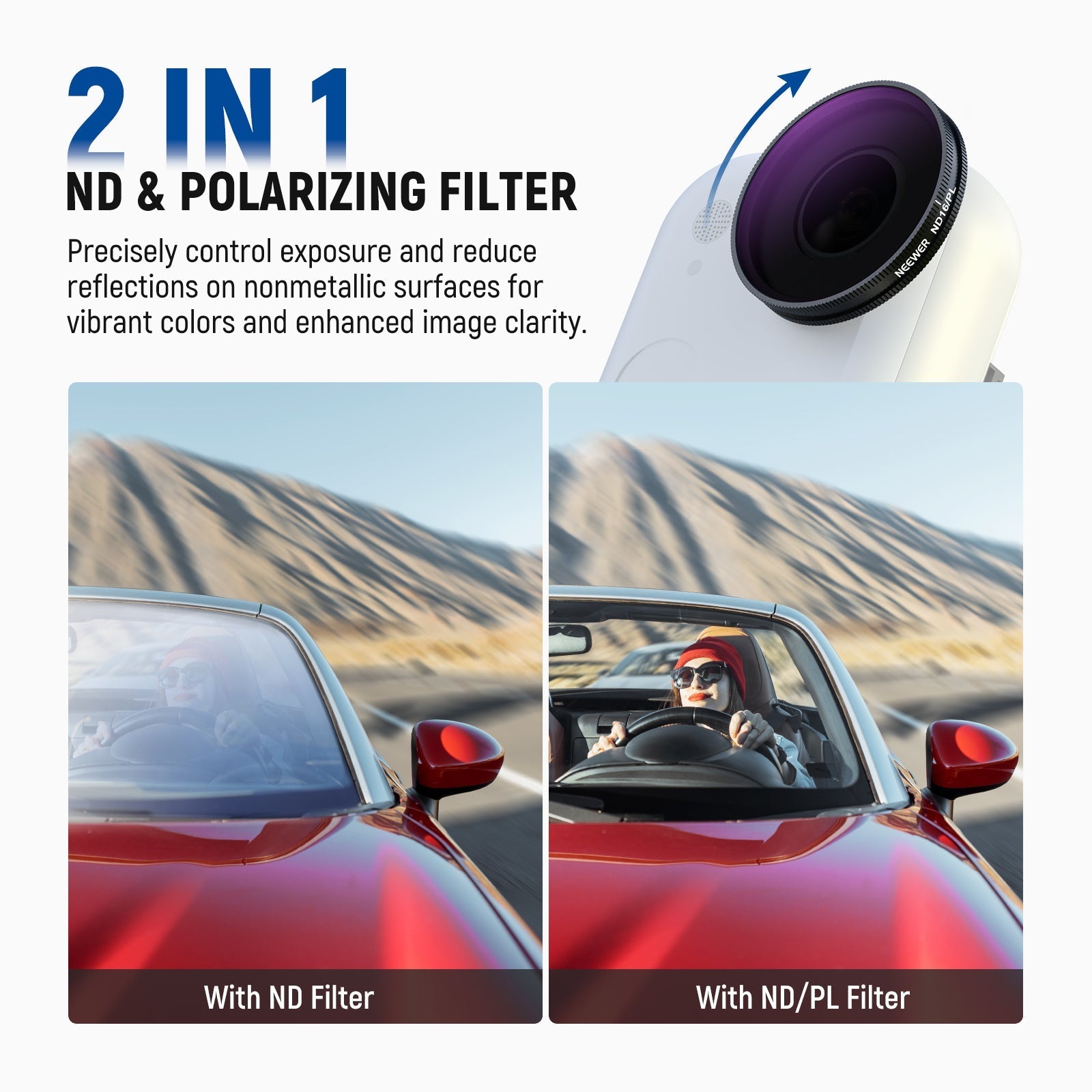 NEEWER Filter Set For Insta360 GO Ultra