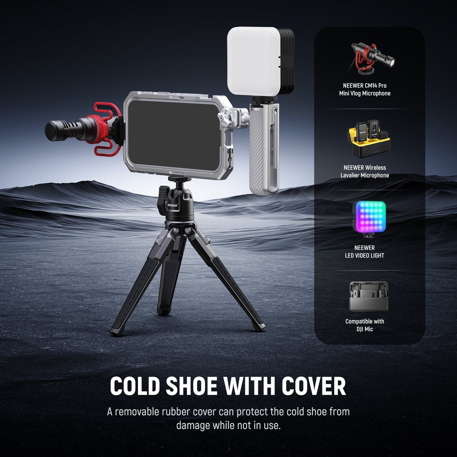 NEEWER PA045 360° Rotation Quick Release Phone Cage Side Handle