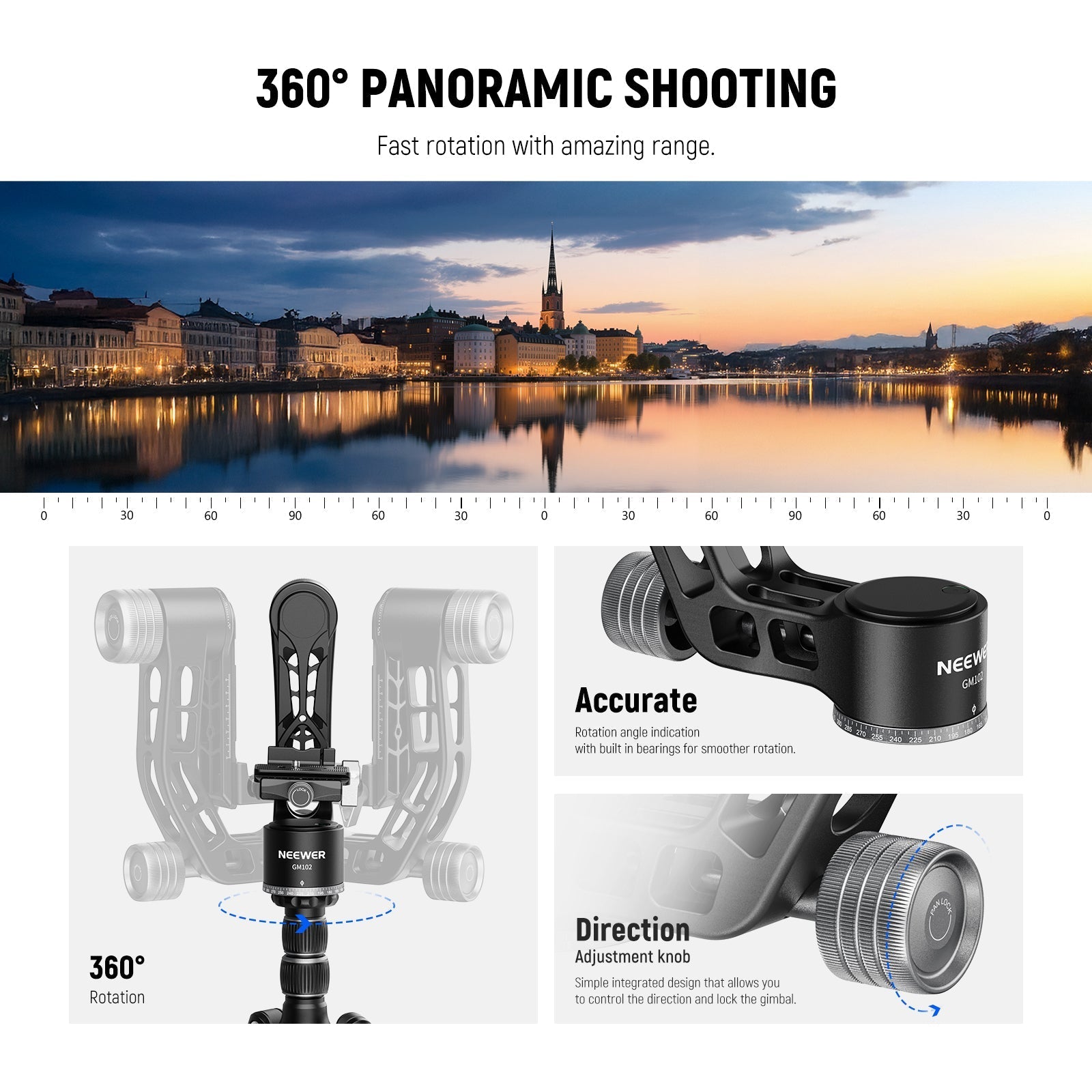 NEEWER GM102 Tripod Gimbal Head