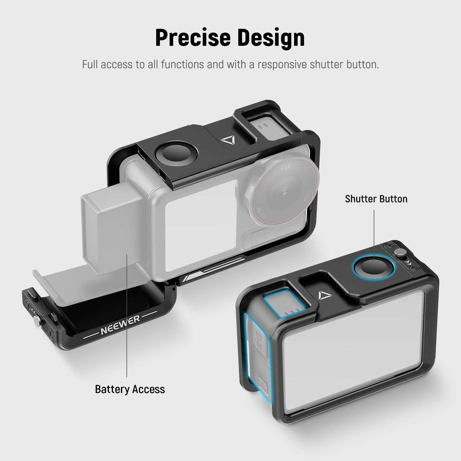 NEEWER AC014 Action Camera Cage For DJI Osmo Action 5 Pro/4/3