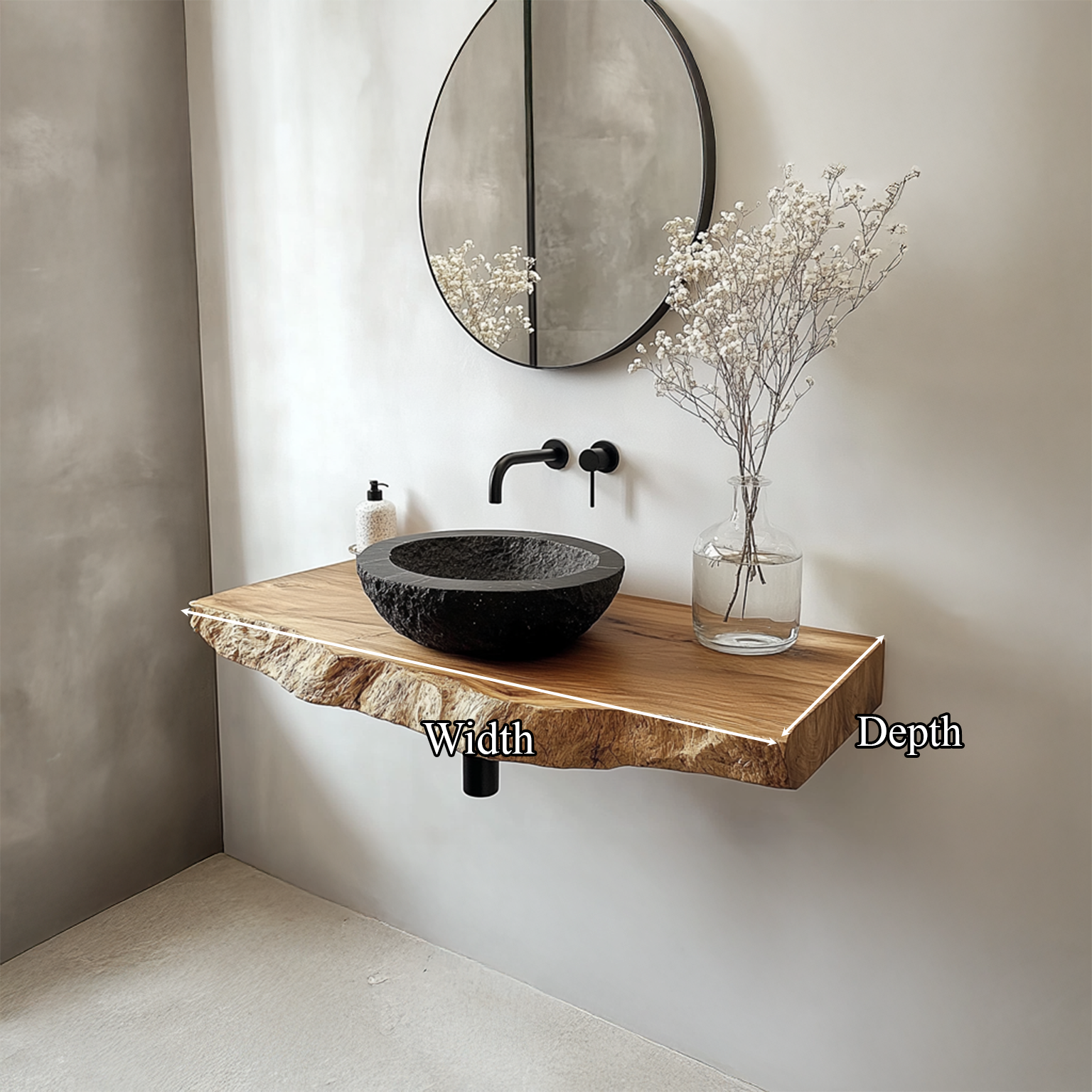 Rustic Solid Wood Vanity Bathroom