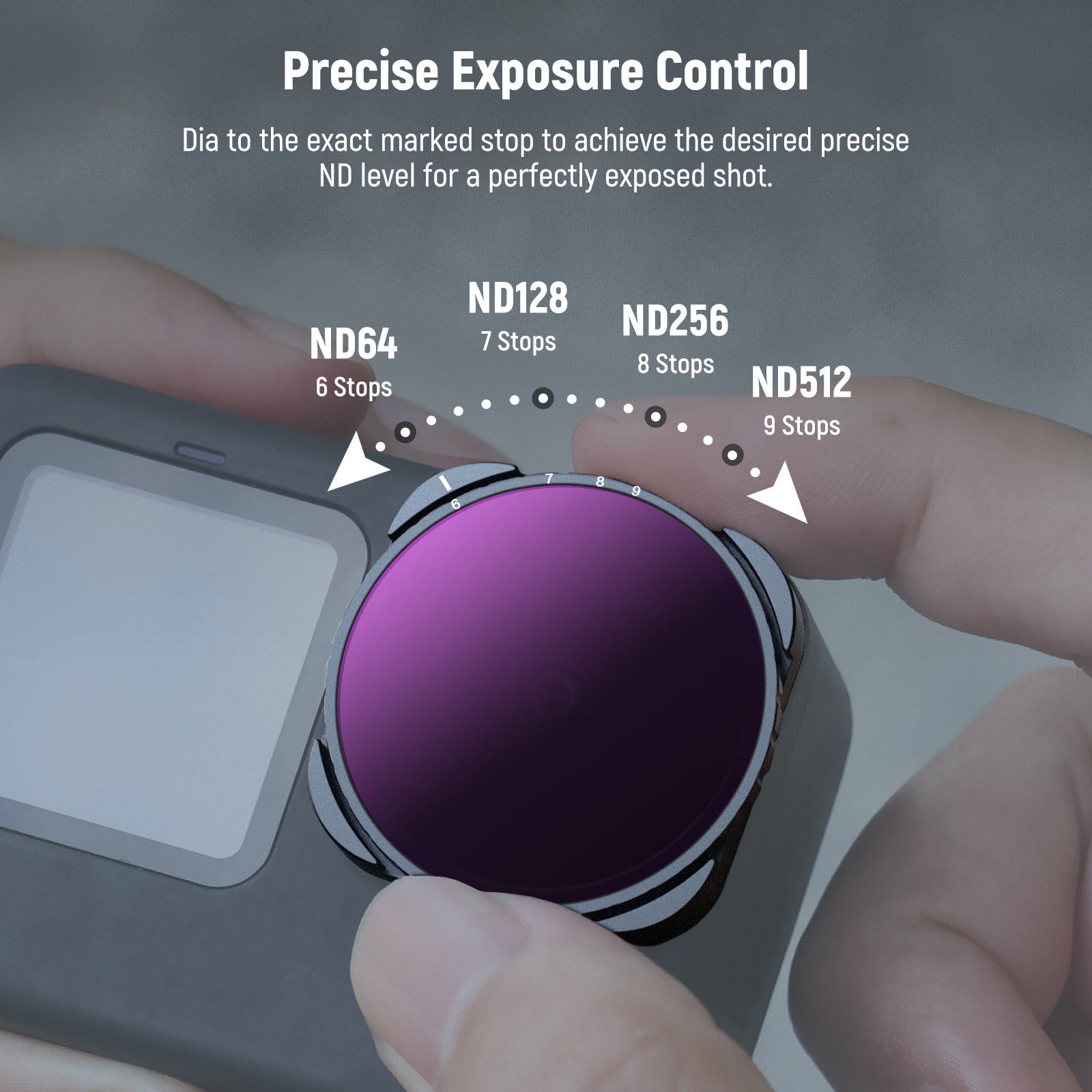 NEEWER Variable ND Filter Compatible with GoPro Hero 13 12 11 10 9