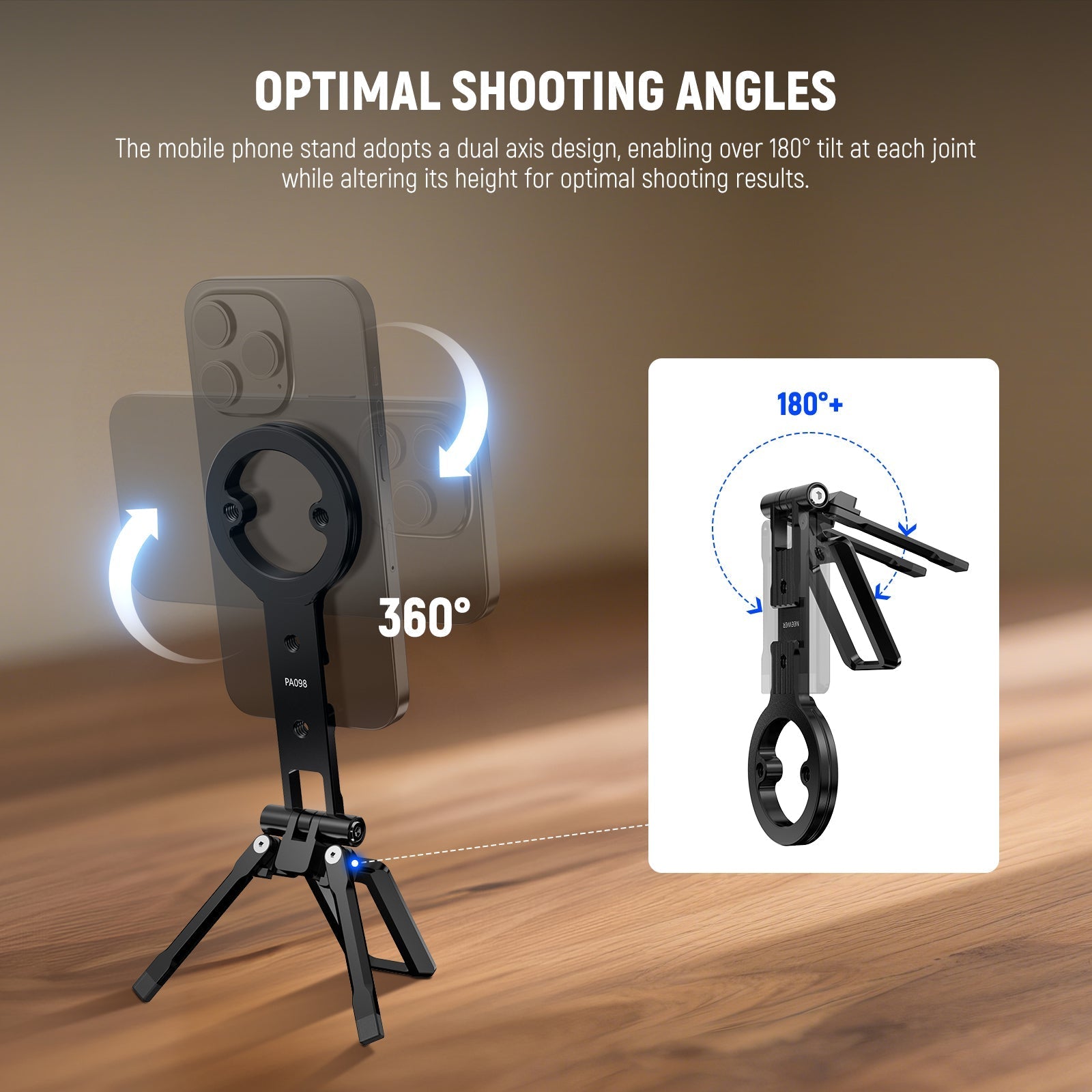 NEEWER PA098 Magnetic Phone Tripod Holder Stand