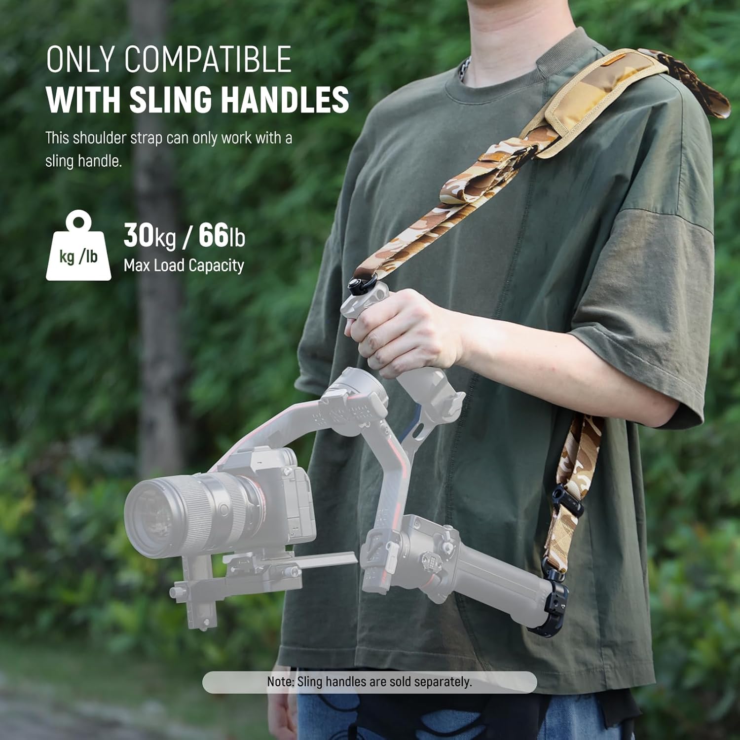 NEEWER GA016 Gimbal Shoulder Strap for DJI Sling Handle RS5 RS4 RS4 Pro RS3 RS3 Pro