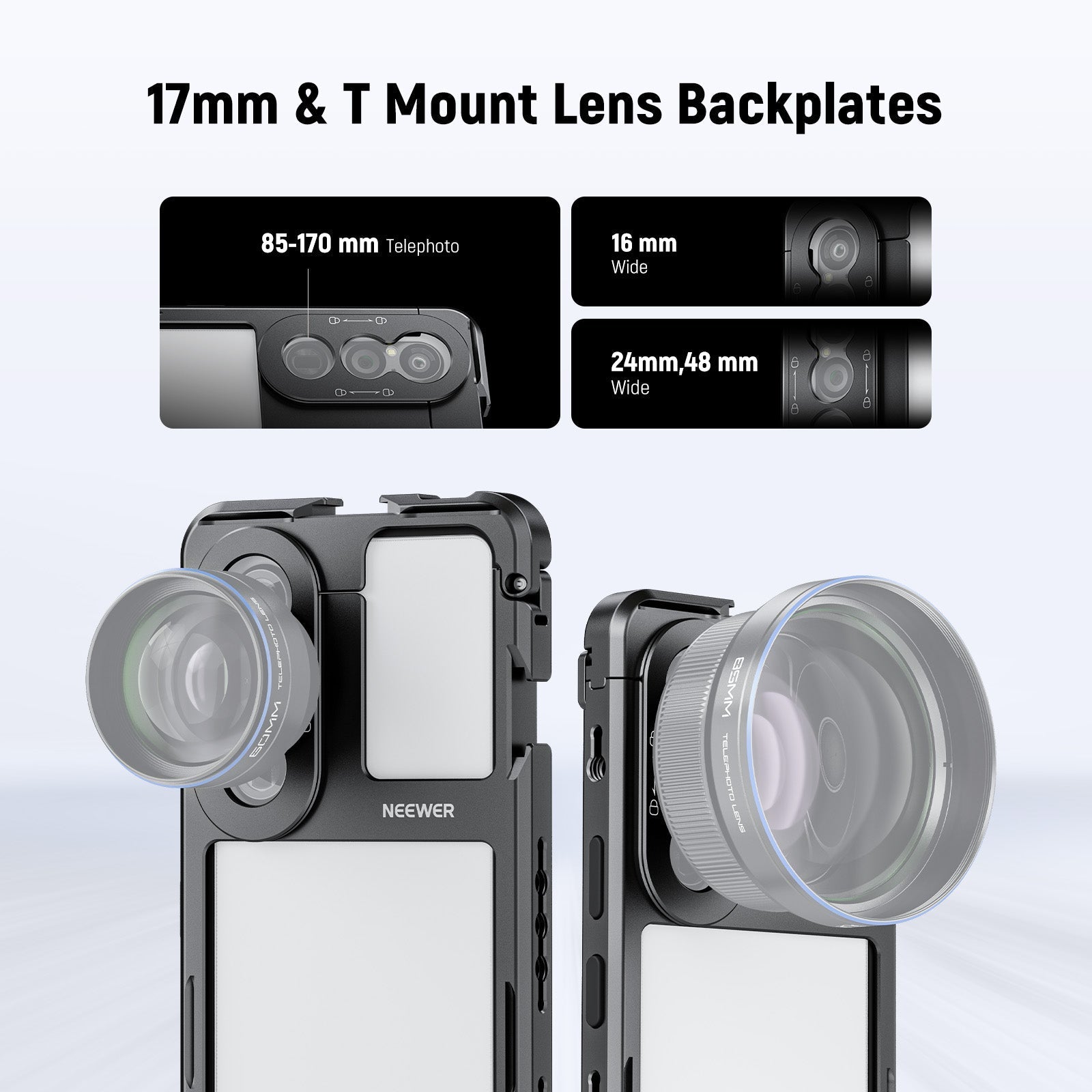 NEEWER PA086/PA087 Phone Cage Compatible with Sony Xperia PRO-I / Xperia 1 V