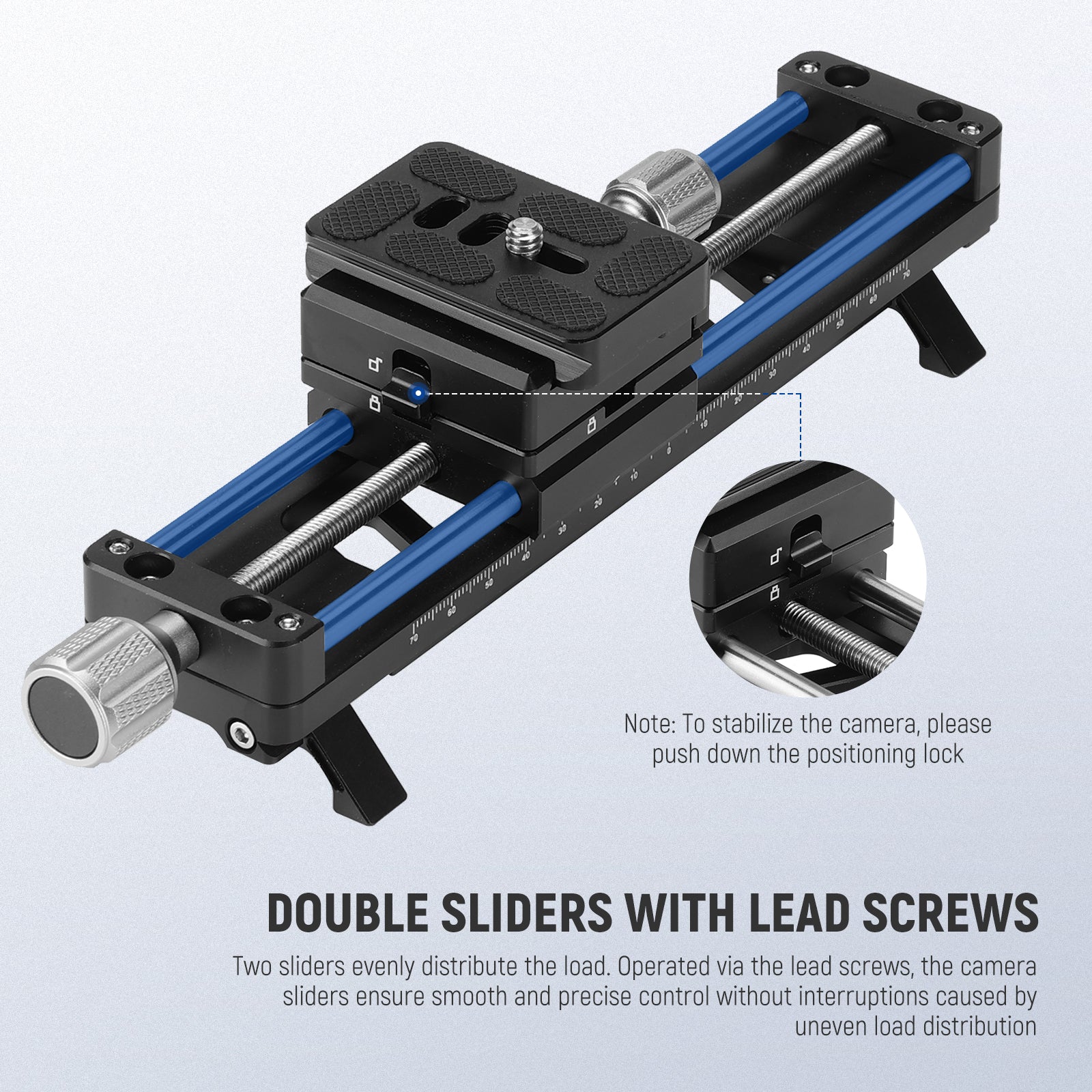 NEEWER GM-MP2 140mm Macro Focusing Rail Slider with 360° Rotation