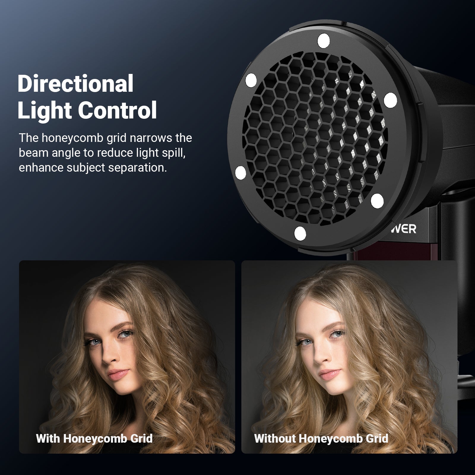 NEEWER CRS15 Magnetic Flash Honeycomb Grid