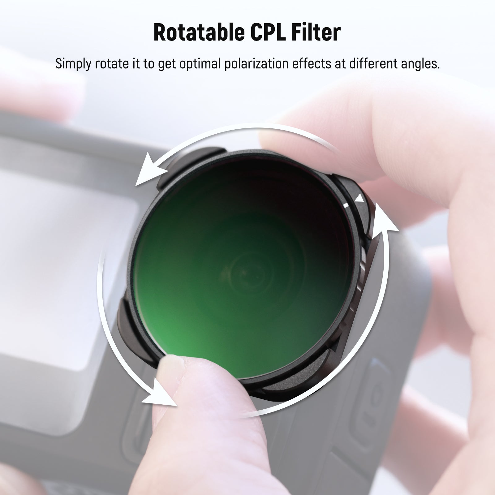 NEEWER FL-GP23 Rotating CPL Filter For GoPro Hero 13 12 11 10 9