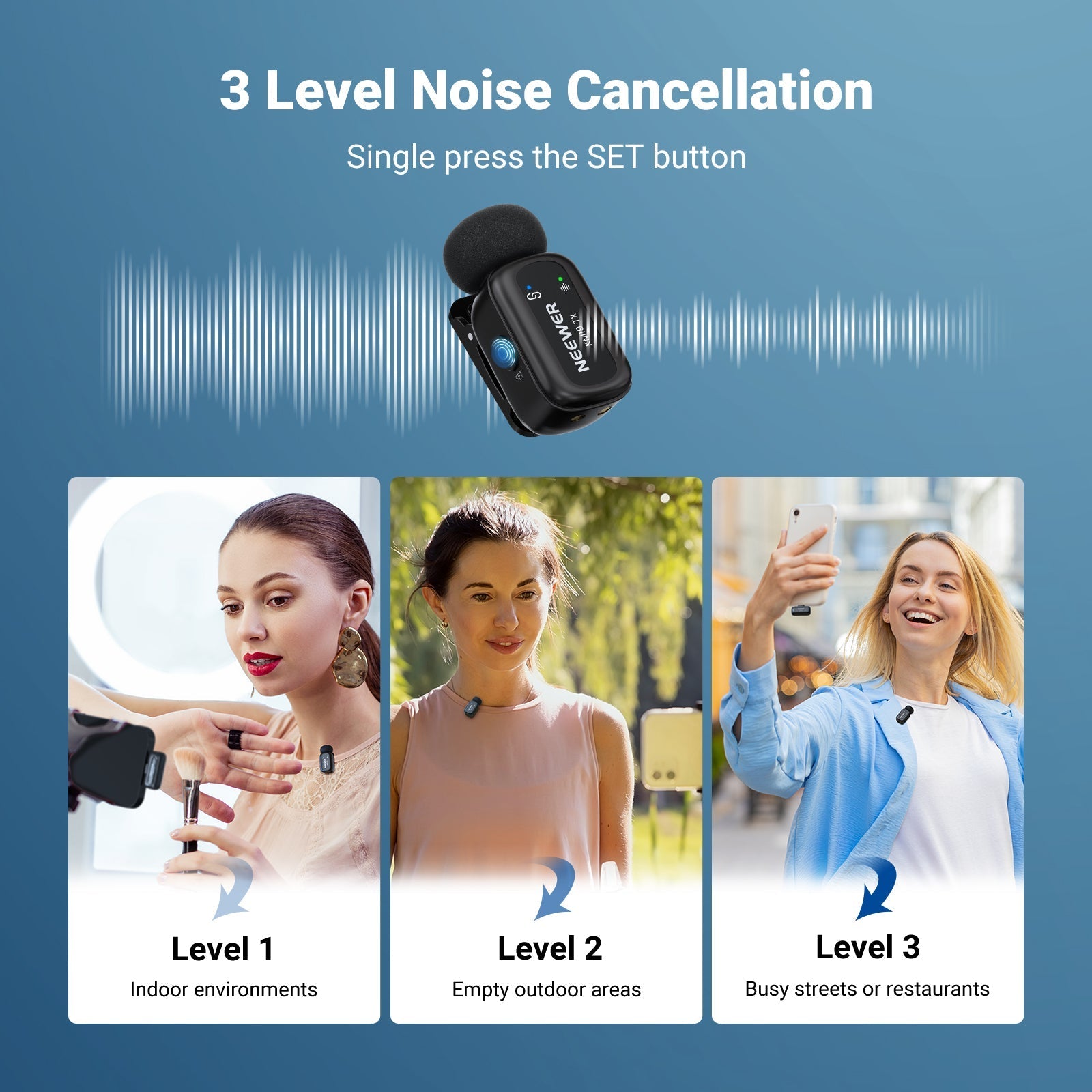 NEEWER KM19 Mini Wireless Lavalier Microphone