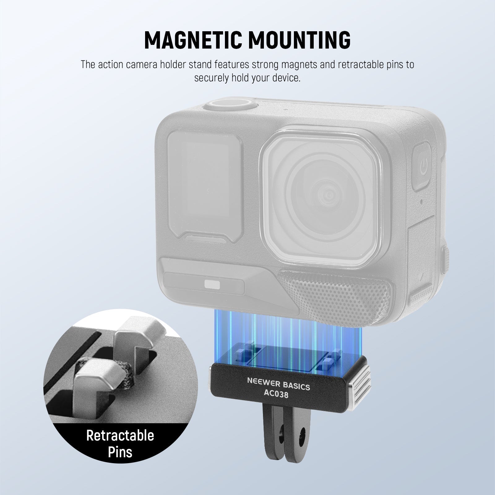 NEEWER BASICS AC038 Magnetic Mount Adapter For Insta360 Ace Pro/Ace Pro 2