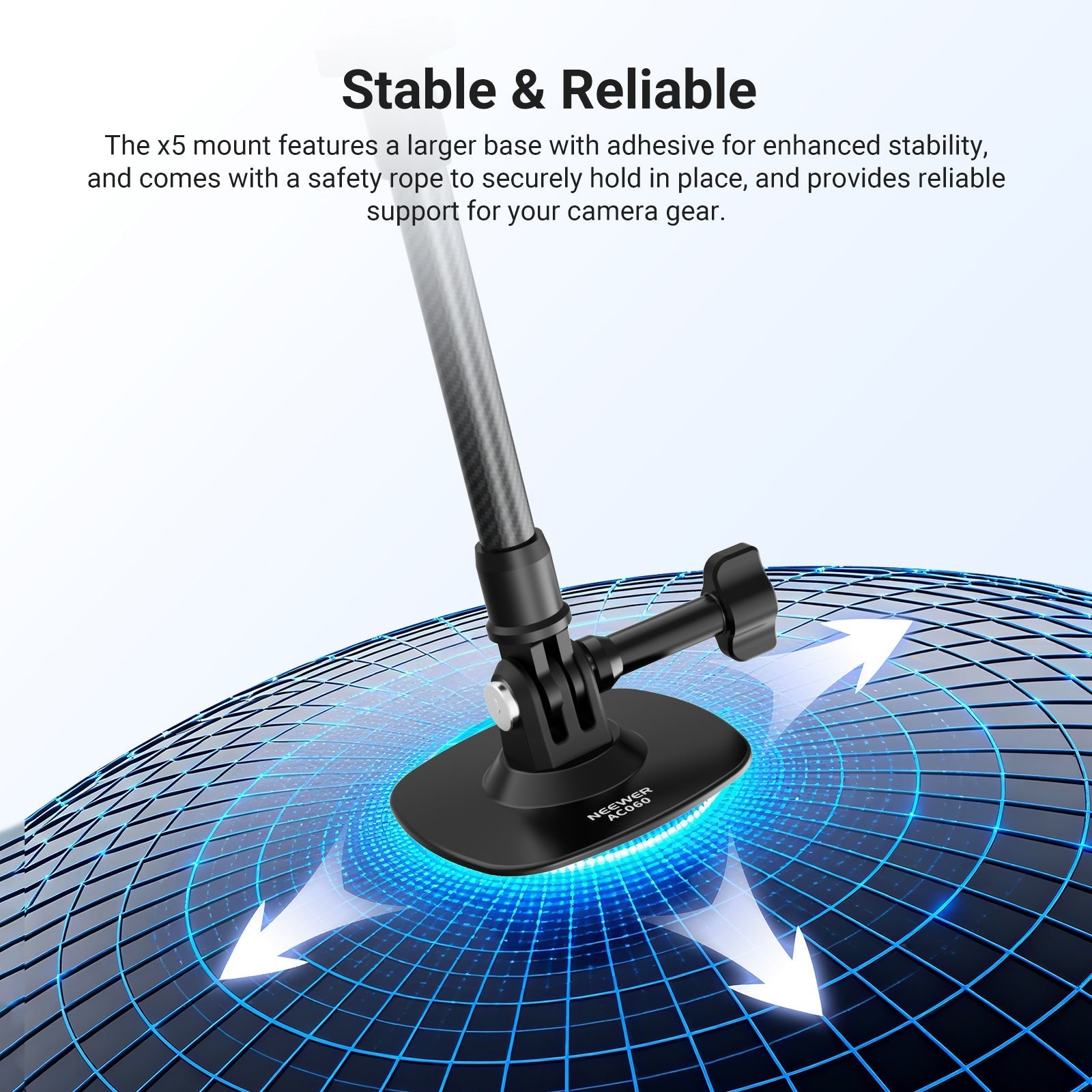 NEEWER AC060 Flexible Helmet Mount for Action Camera