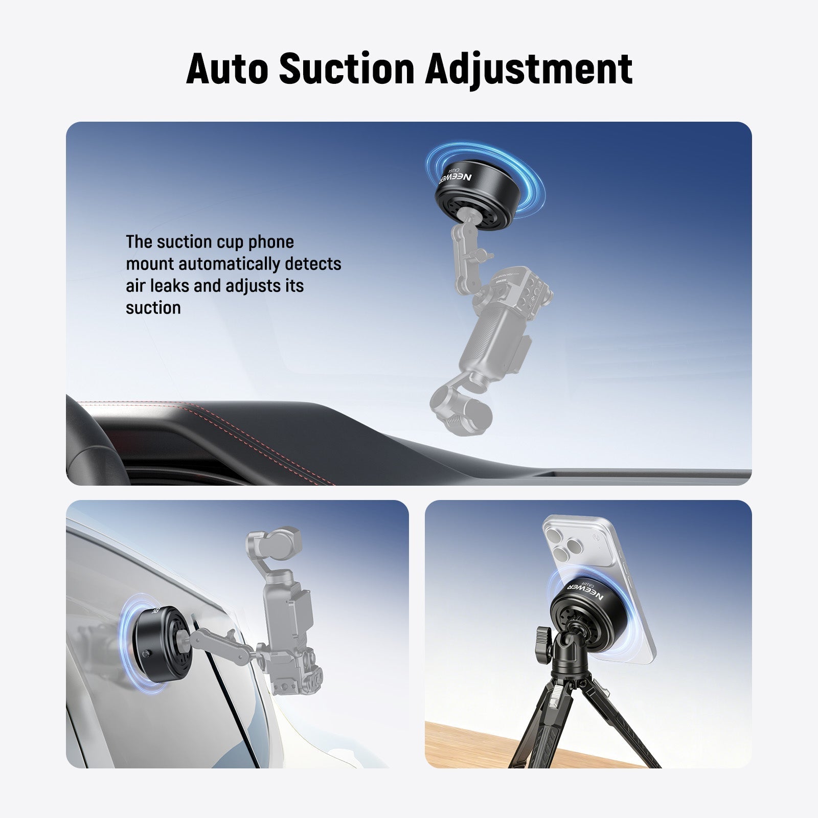 NEEWER CA164 Electric Vacuum Suction Cup Mount