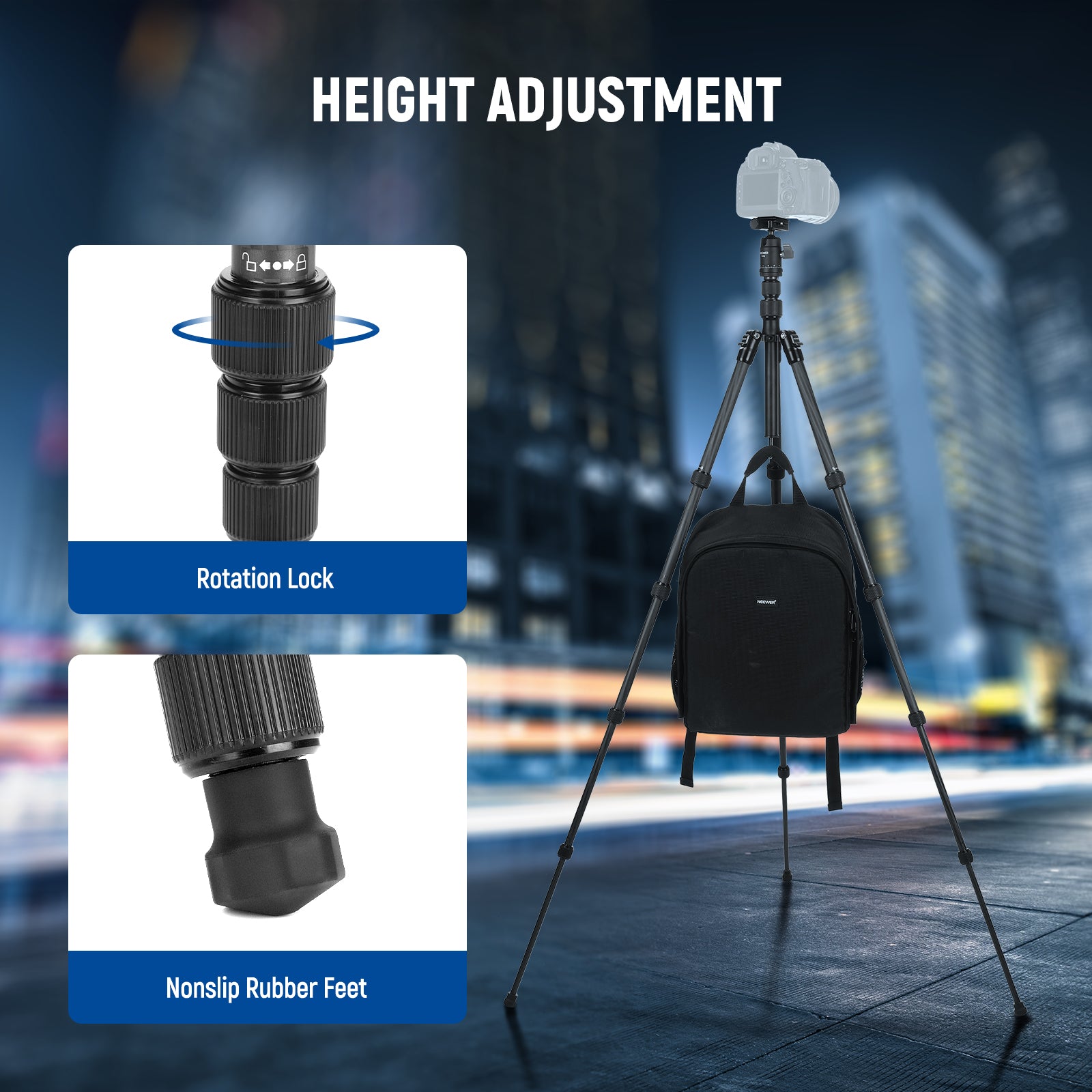 NEEWER TP39 65" Carbon Fiber Camera Tripod
