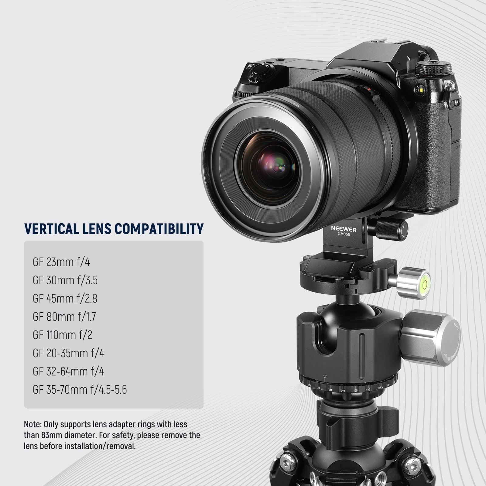 NEEWER Rotatable Camera Lens Collar for Camera