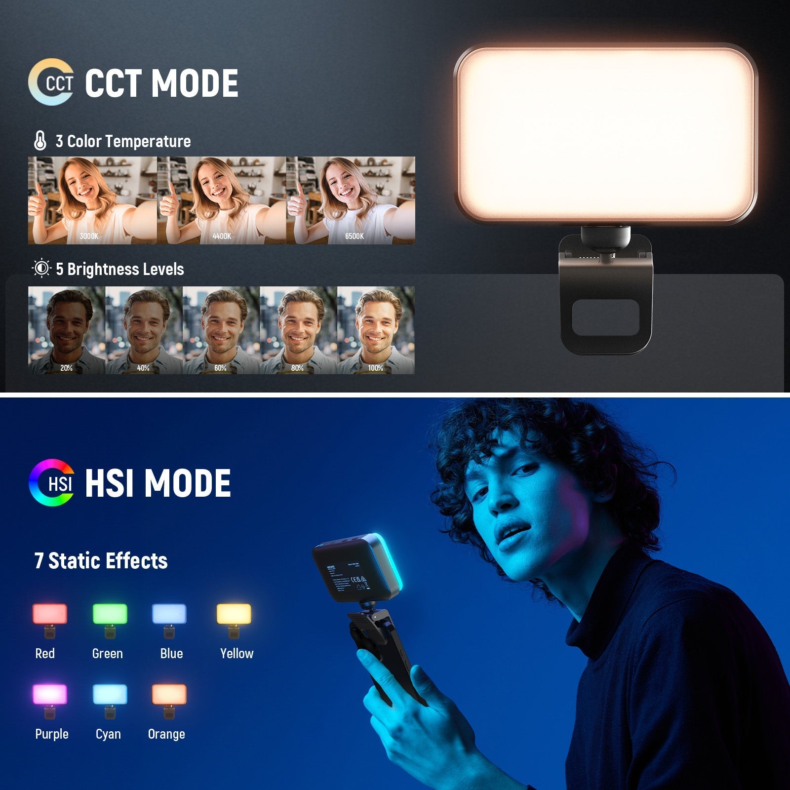 NEEWER ENTRY LEVEL VERSION N6C Clip On LED RGB Selfie Light