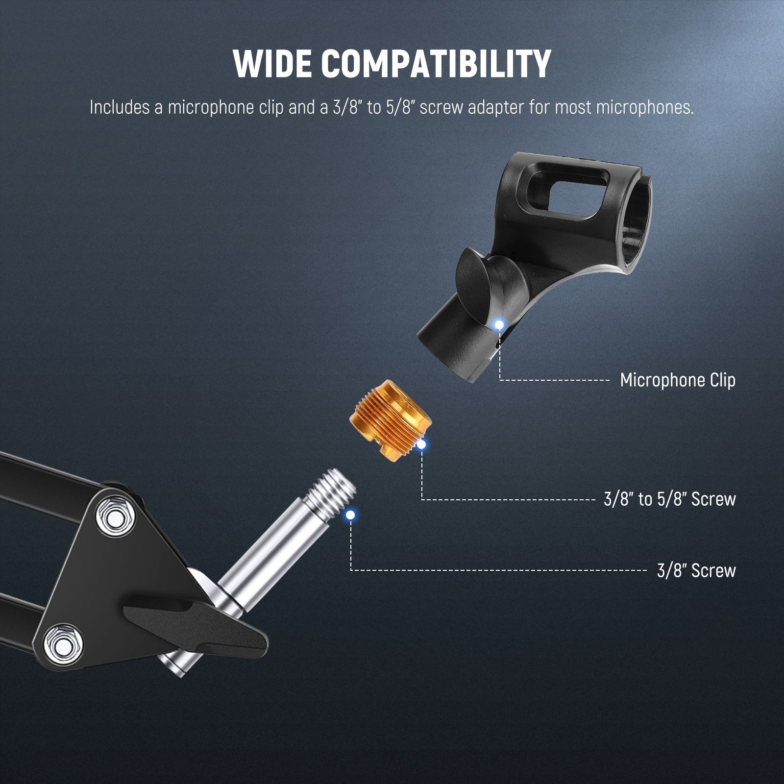 NEEWER BASICS MS019/MS018 Microphone Holder Accessories Kit