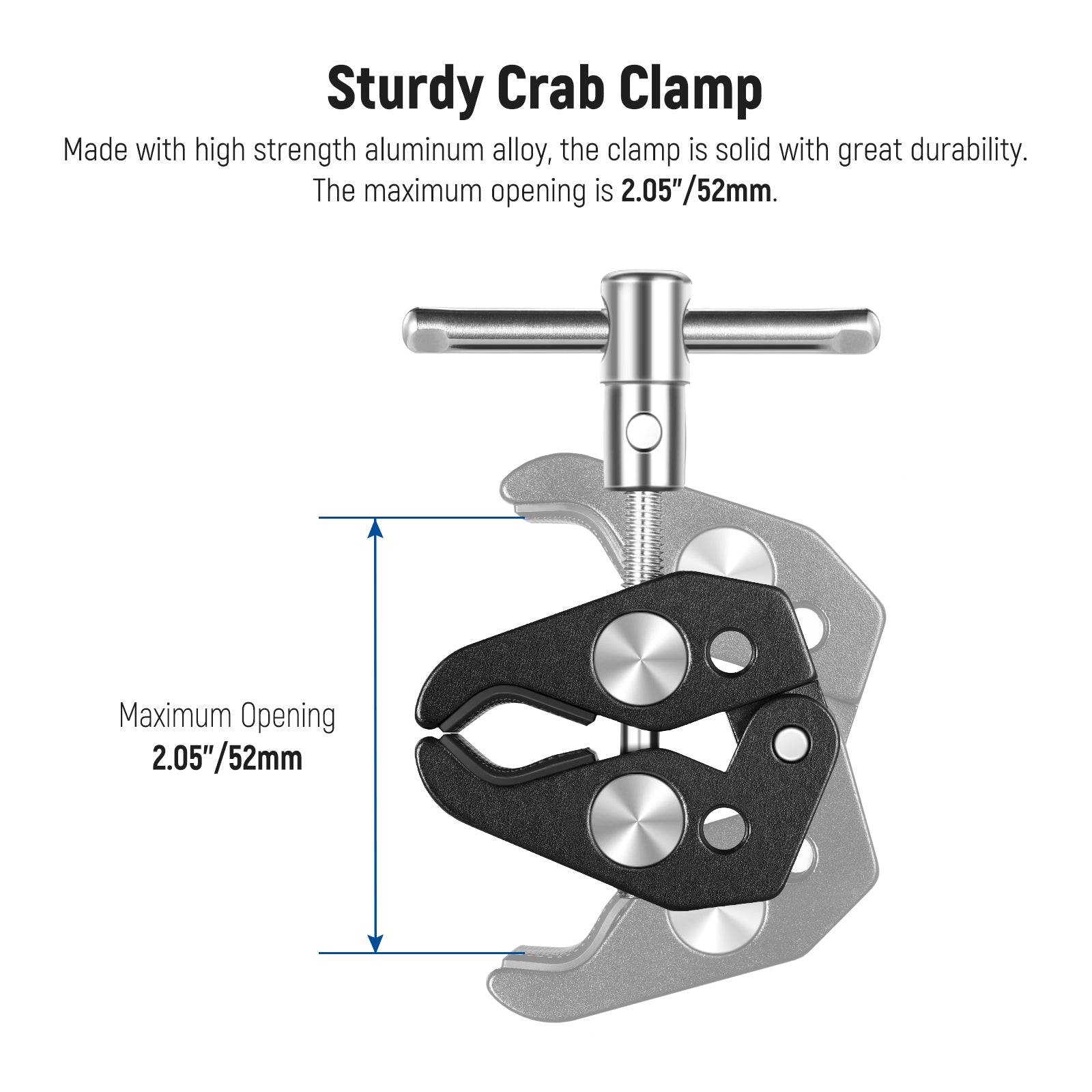 NEEWER ST48 Crab Clamp & Mini Ball Head for Microphone