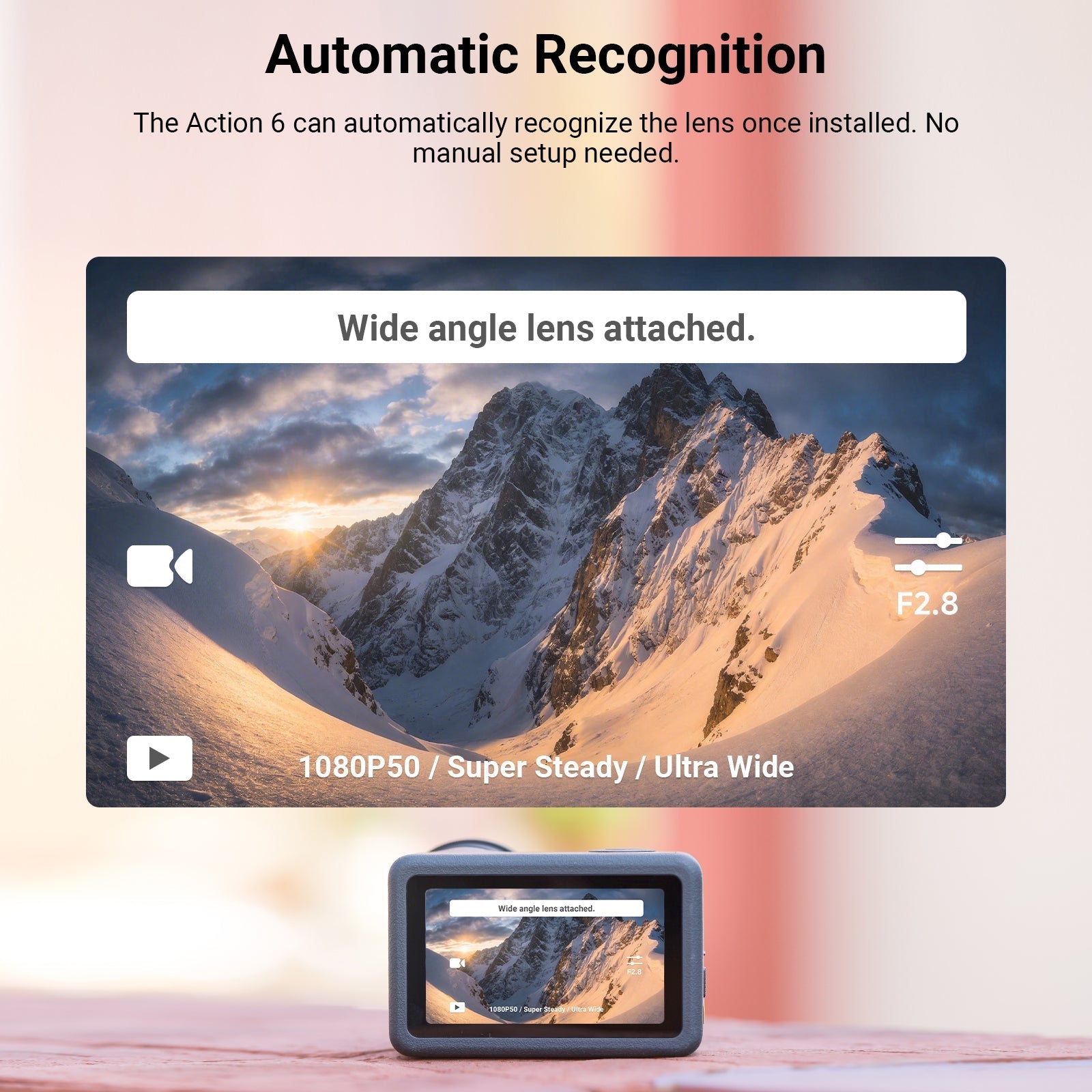 NEEWER FL-B52 185° FOV Wide Angle Lens Compatible with DJI Osmo Action 6