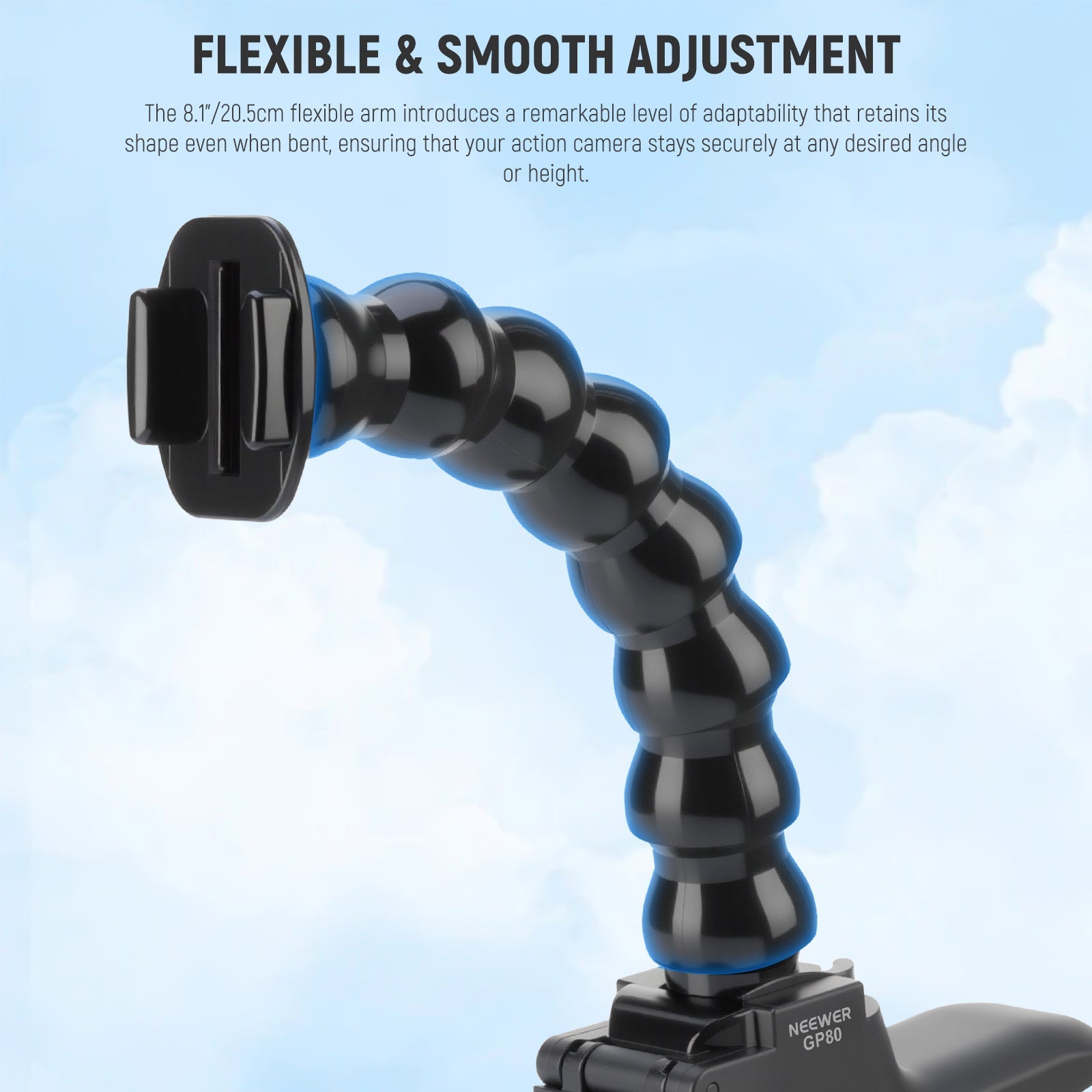 NEEWER GP-80 Flexible Clamp Mount For Action Cameras