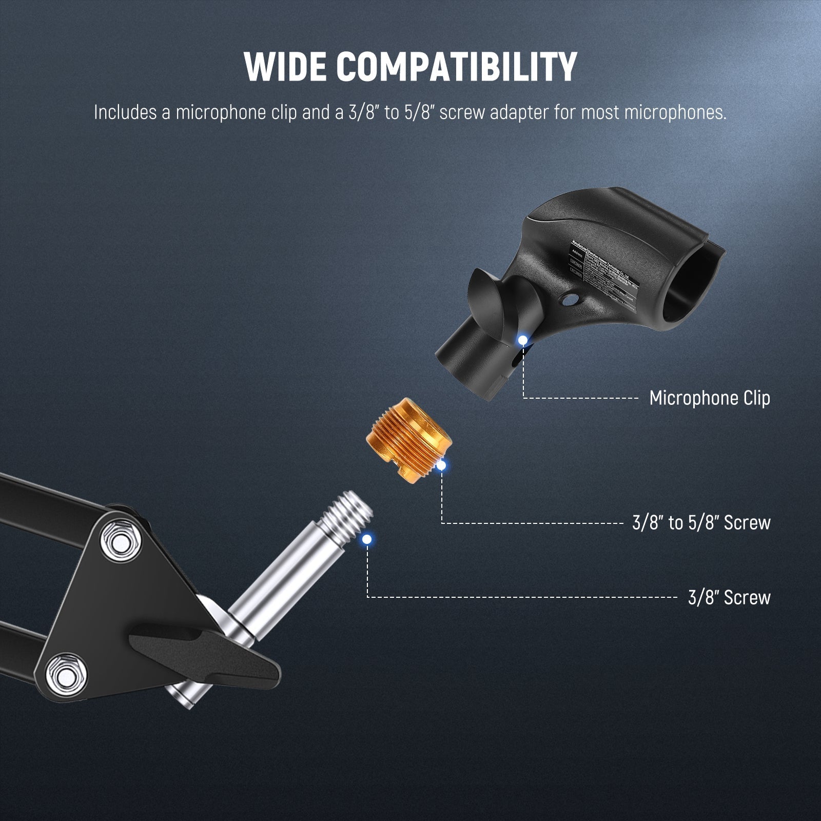 NEEWER BASICS MS019/MS018 Microphone Holder Accessories Kit
