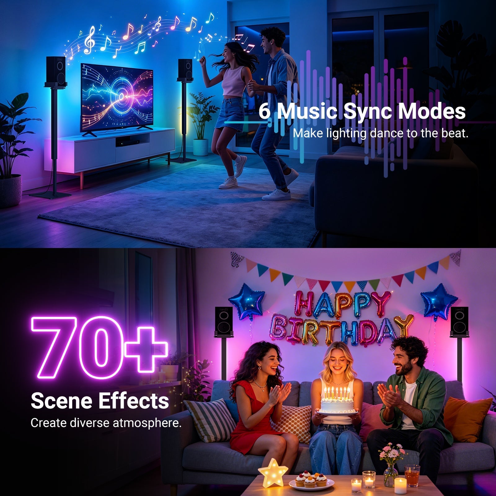 NEEWER NF08 2 Pack RGB Floor Speaker Stand