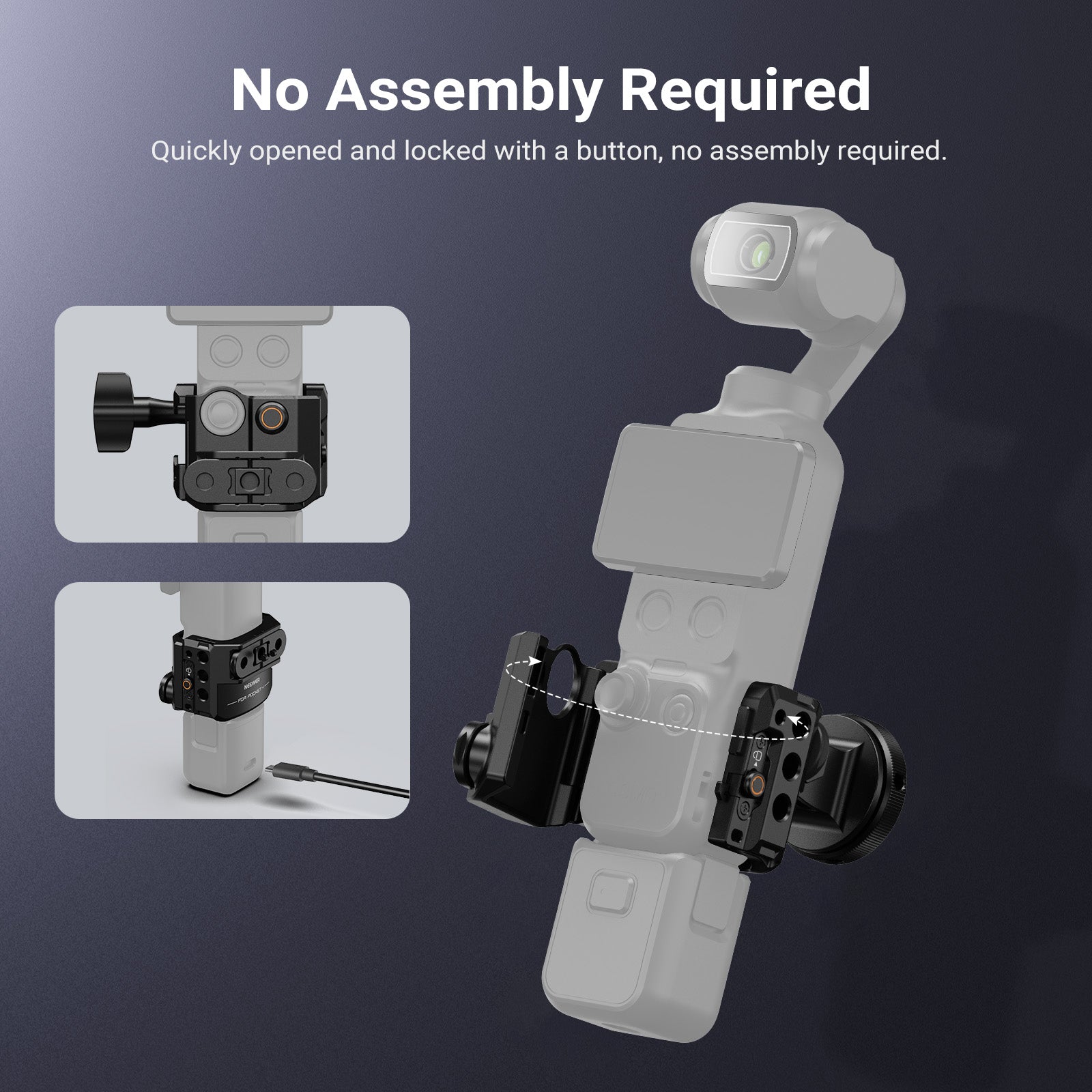 NEEWER AC069 Action Camera Cage Compatible with DJI Osmo Pocket 4 & Xtra Muse