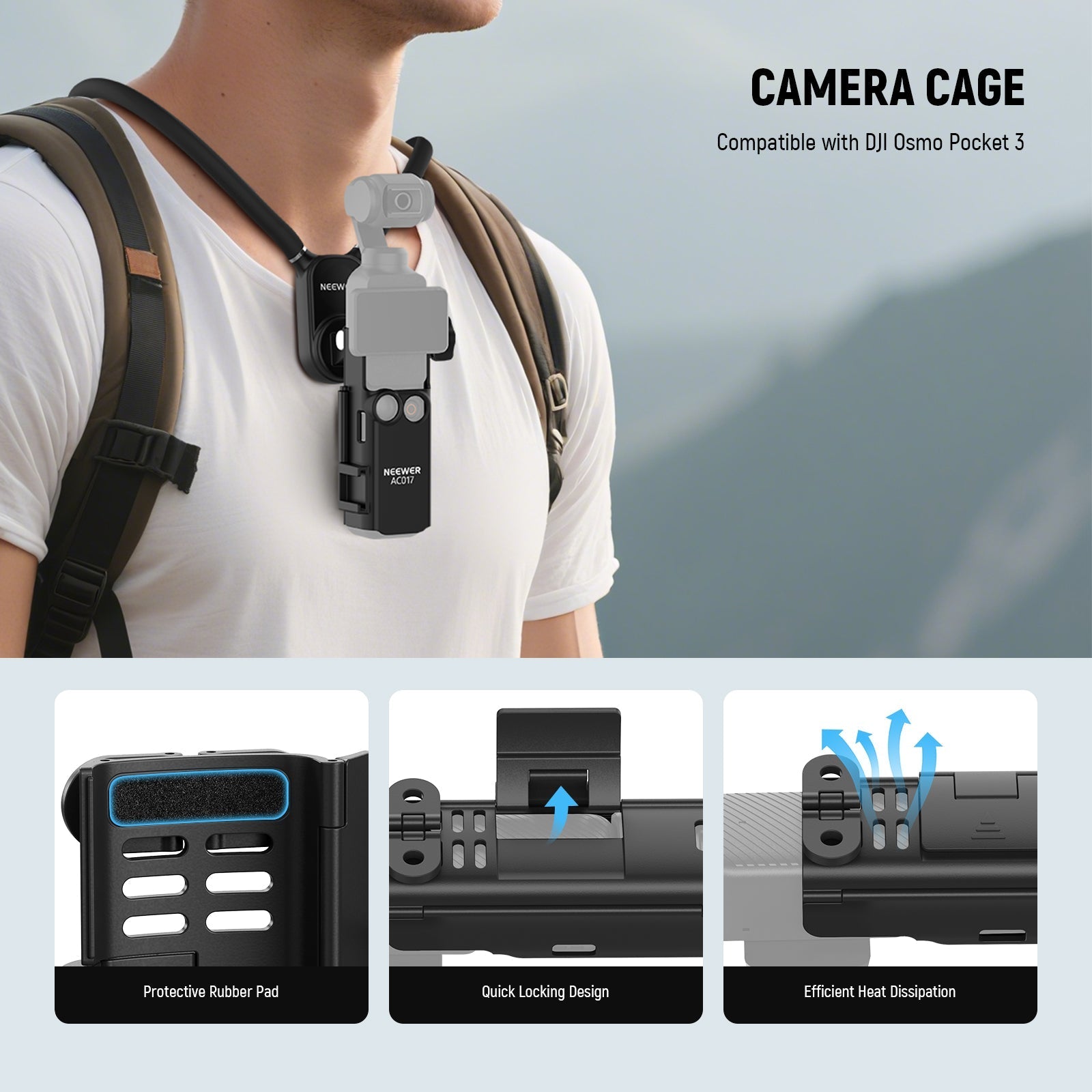 NEEWER GP39 Magnetic Action Camera Neck Mount