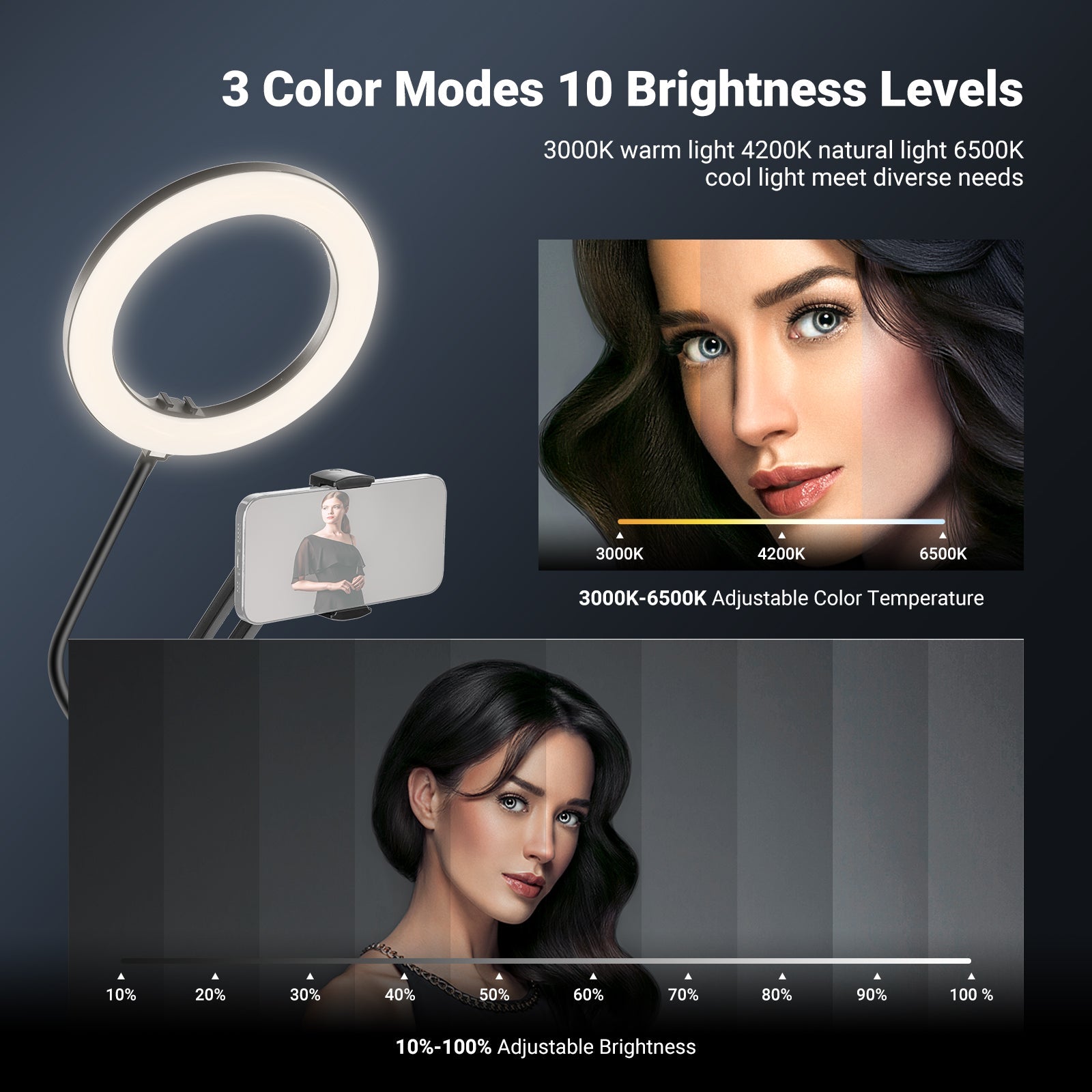 NEEWER ENTRY LEVEL VERSION N41 8" LED Ring Light Kit