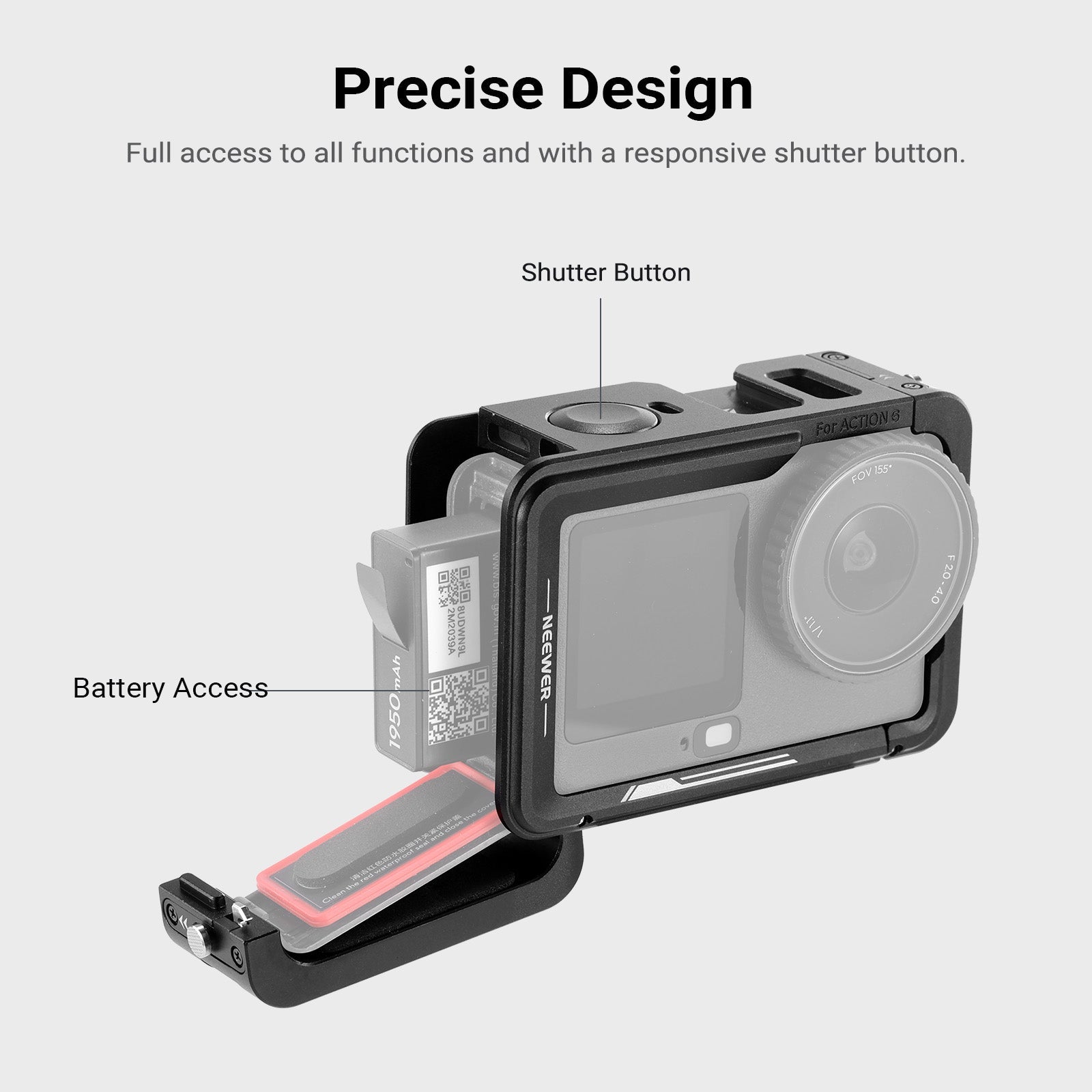 NEEWER AC054 Action Camera Cage for DJI Osmo Action 6