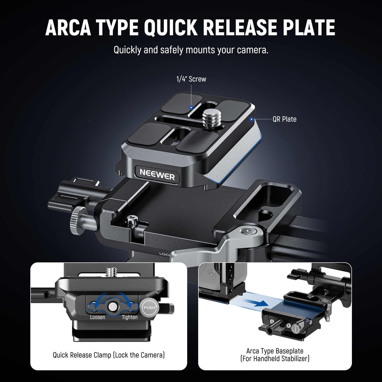 NEEWER PS015 Pro Foldable V Mount Battery Plate