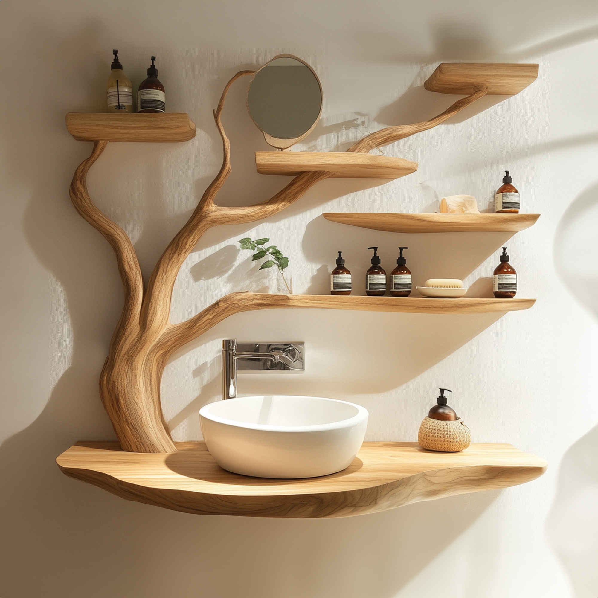 Custom Rustic Bathroom Vanity Sink Shelf Bathroom