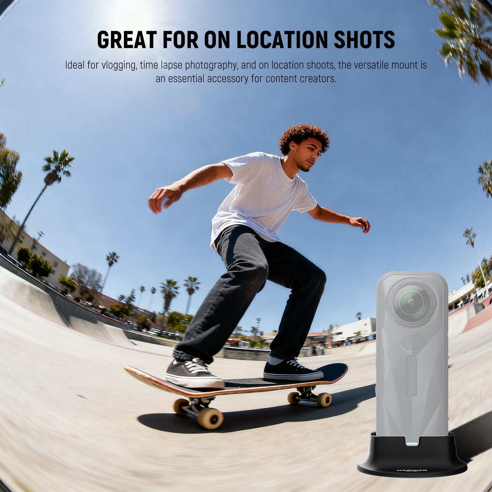 NEEWER CA157 Desktop Car Mount Silicone Base for Insta360 X5/X4