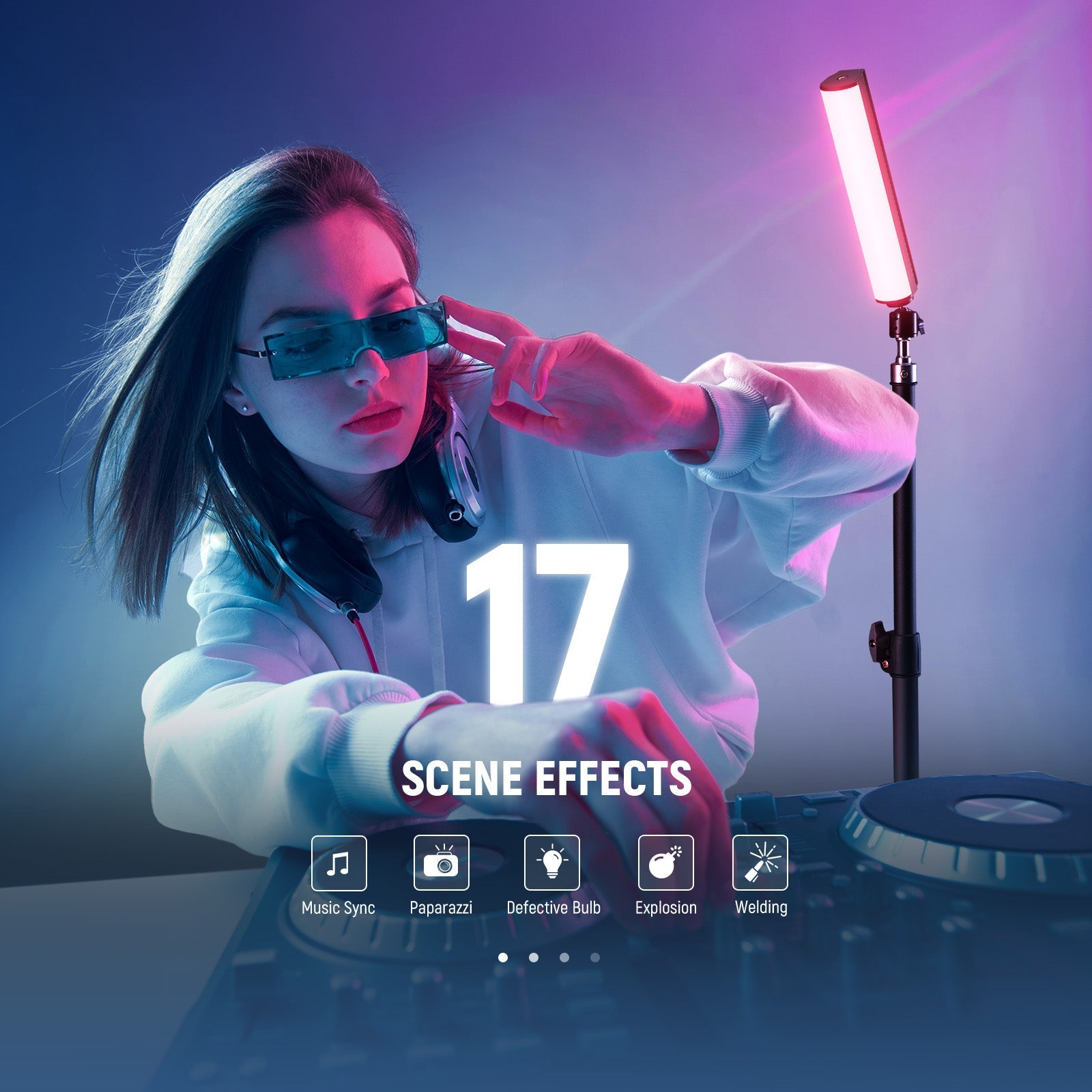 NEEWER TL20C/TL21C RGB Magnetic Handheld Light Wand Kit