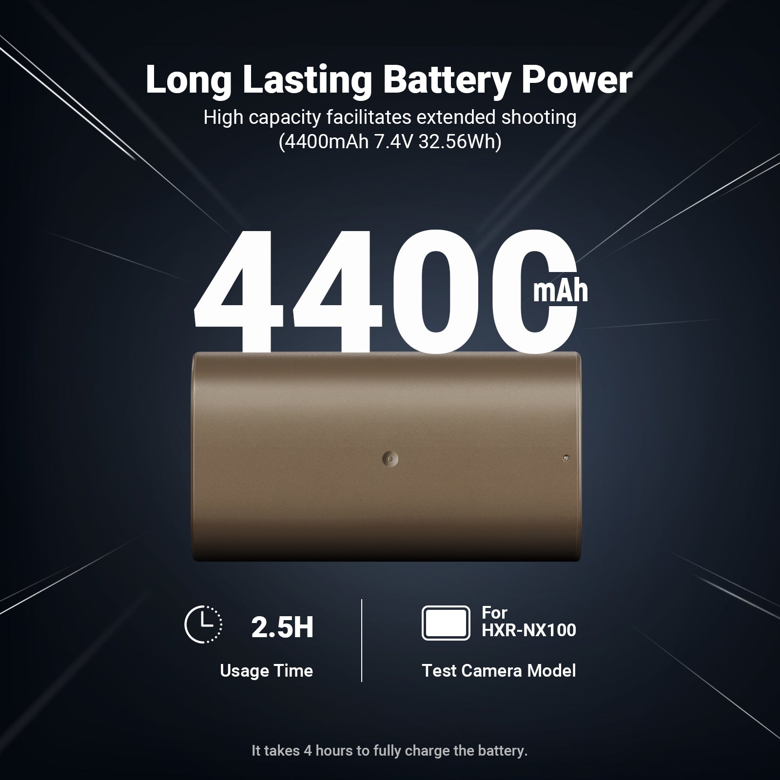 NEEWER TNP-F750 2 Pack 4400mAh Replacement Batteries for NP-F750