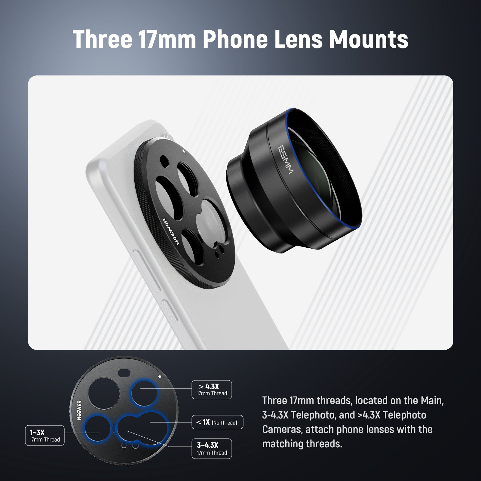 NEEWER PA111 Lens Backplate for Xiaomi 15 Ultra