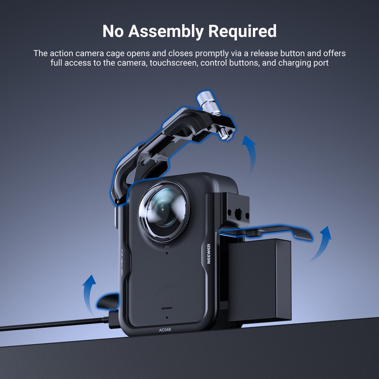 NEEWER AC048 Action Camera Cage Compatible with DJI Osmo 360